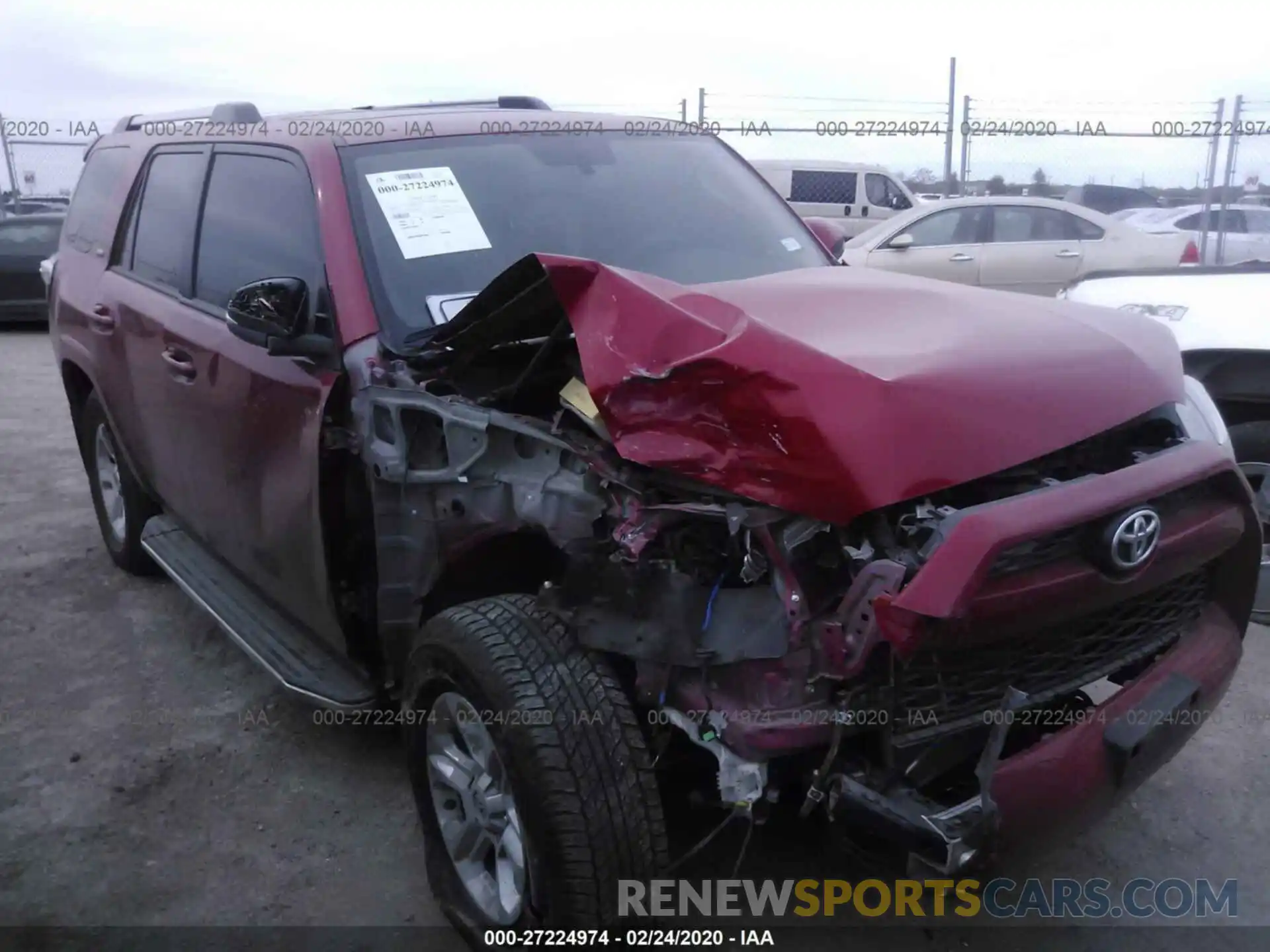 1 Photograph of a damaged car JTEZU5JR9K5209695 TOYOTA 4RUNNER 2019