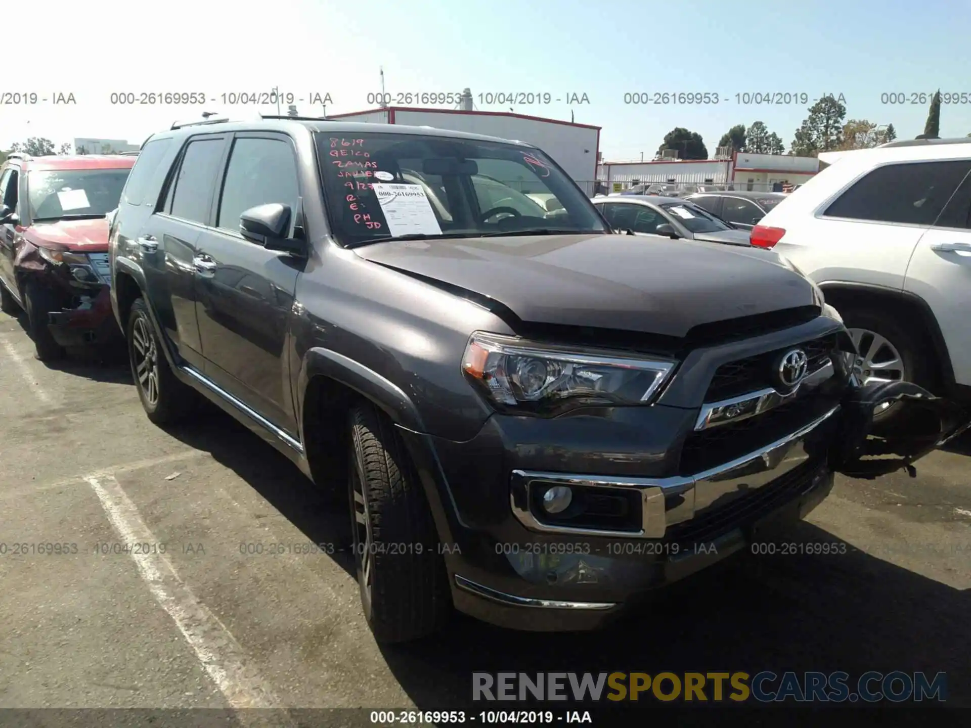 1 Photograph of a damaged car JTEZU5JRXK5200925 TOYOTA 4RUNNER 2019