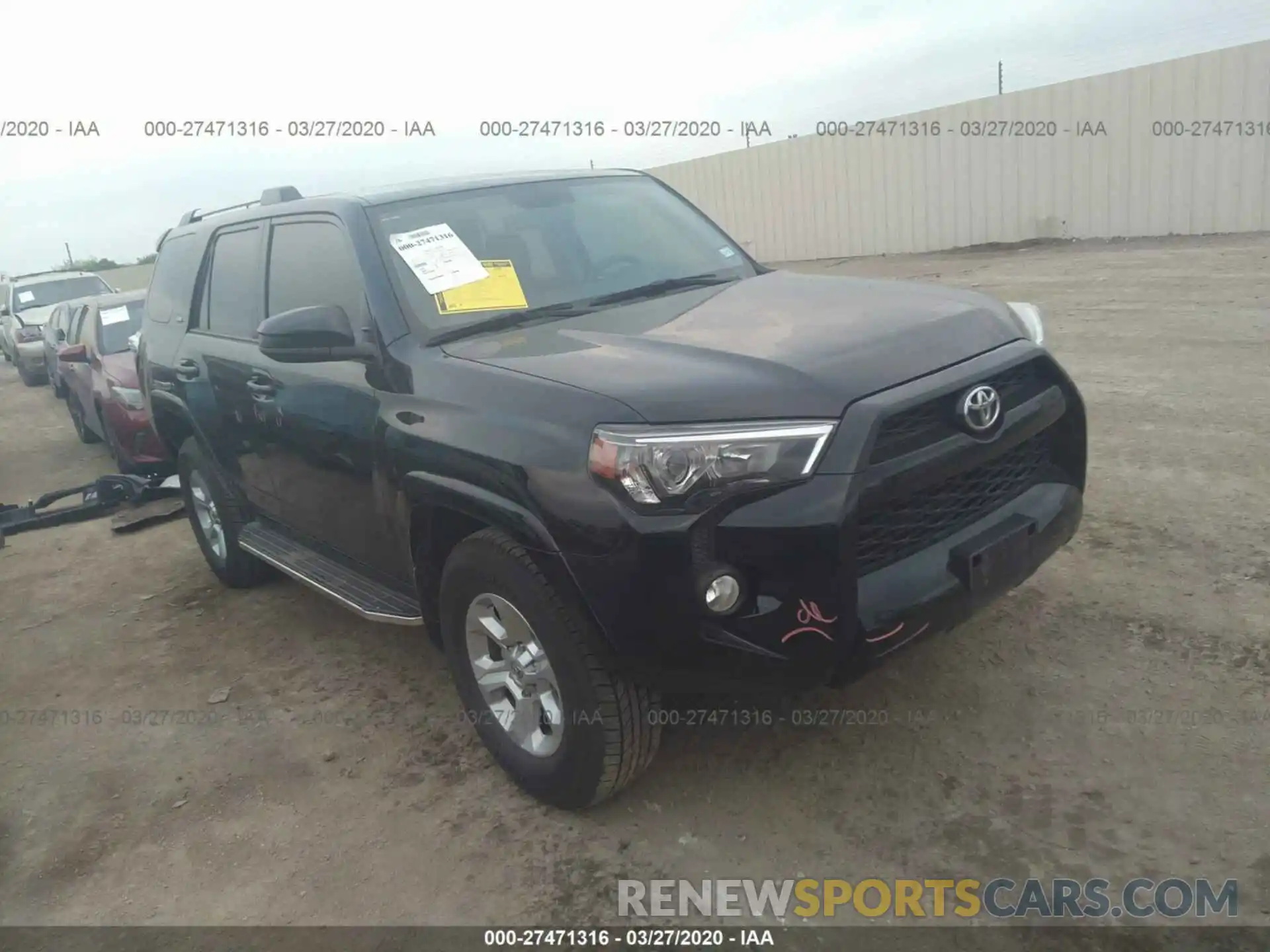 1 Photograph of a damaged car JTEZU5JRXK5202108 TOYOTA 4RUNNER 2019