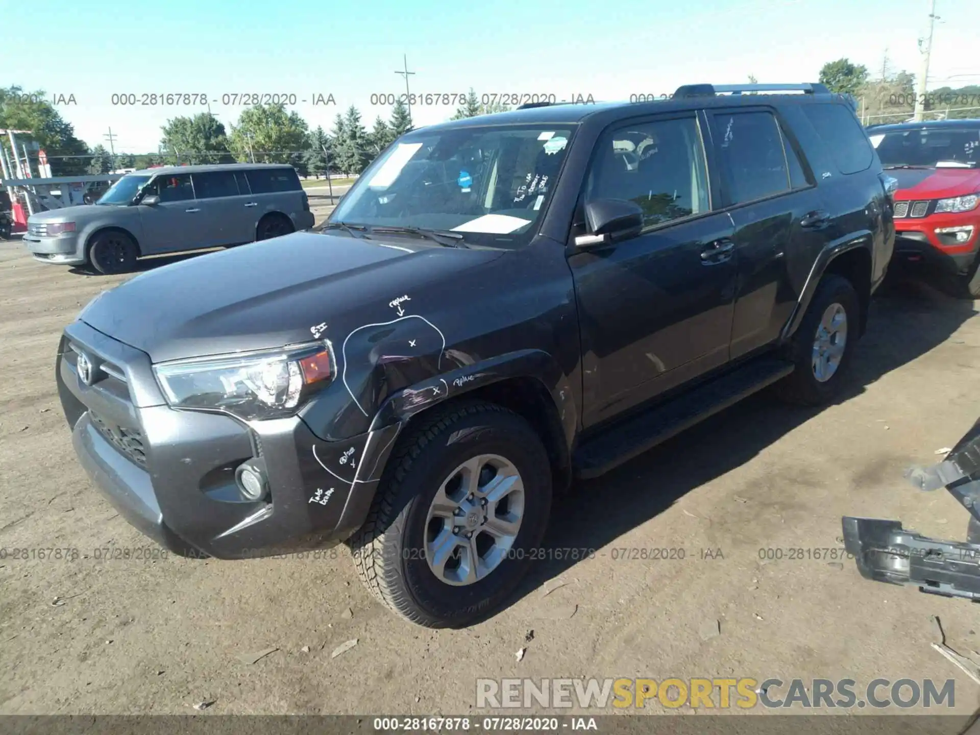 2 Фотография поврежденного автомобиля JTEBU5JR0L5790796 TOYOTA 4RUNNER 2020