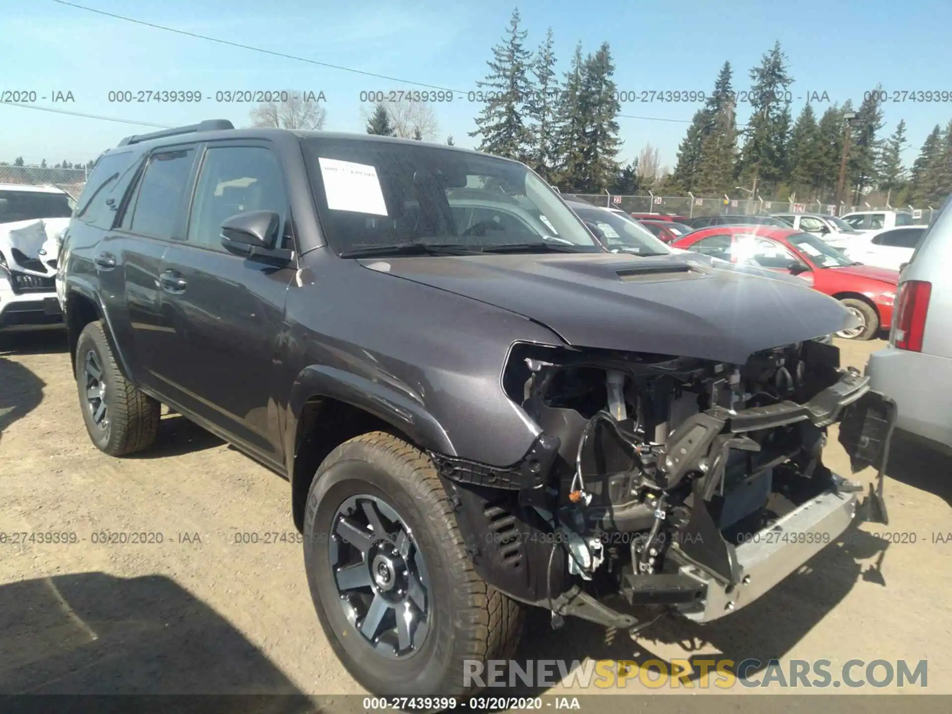 1 Photograph of a damaged car JTEBU5JR1L5782500 TOYOTA 4RUNNER 2020