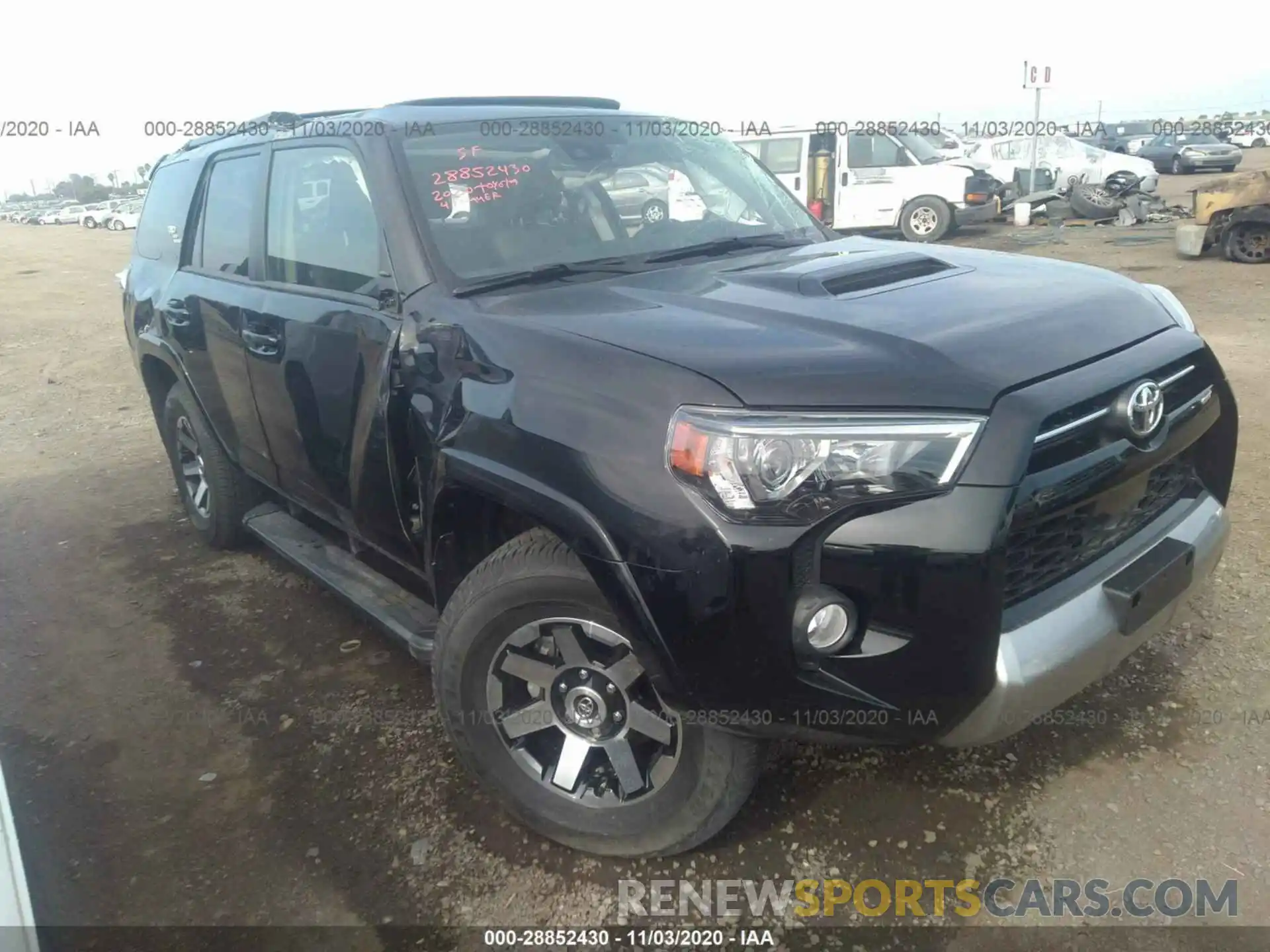 1 Photograph of a damaged car JTEBU5JR2L5760215 TOYOTA 4RUNNER 2020