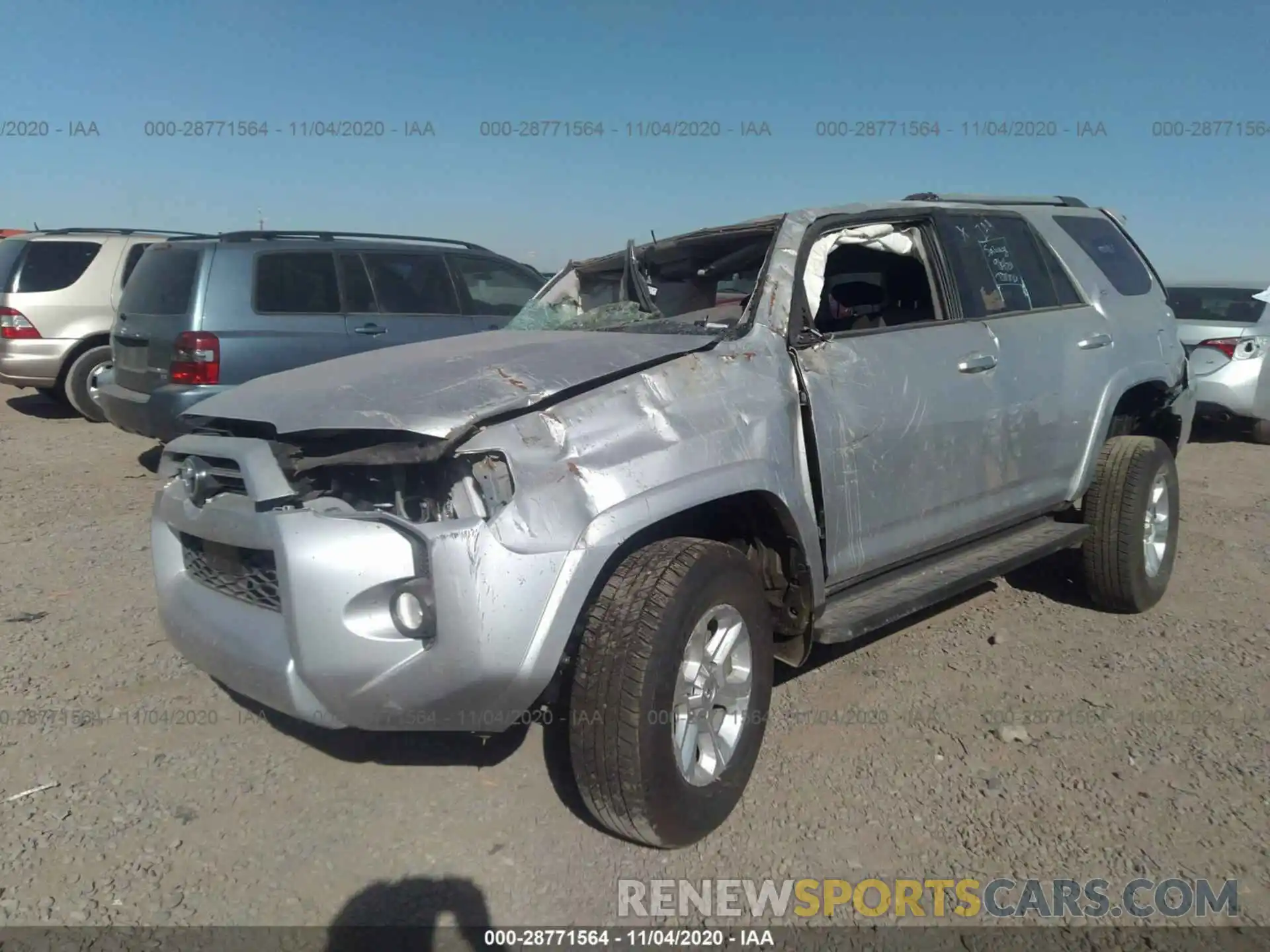 2 Фотография поврежденного автомобиля JTEBU5JR2L5789357 TOYOTA 4RUNNER 2020