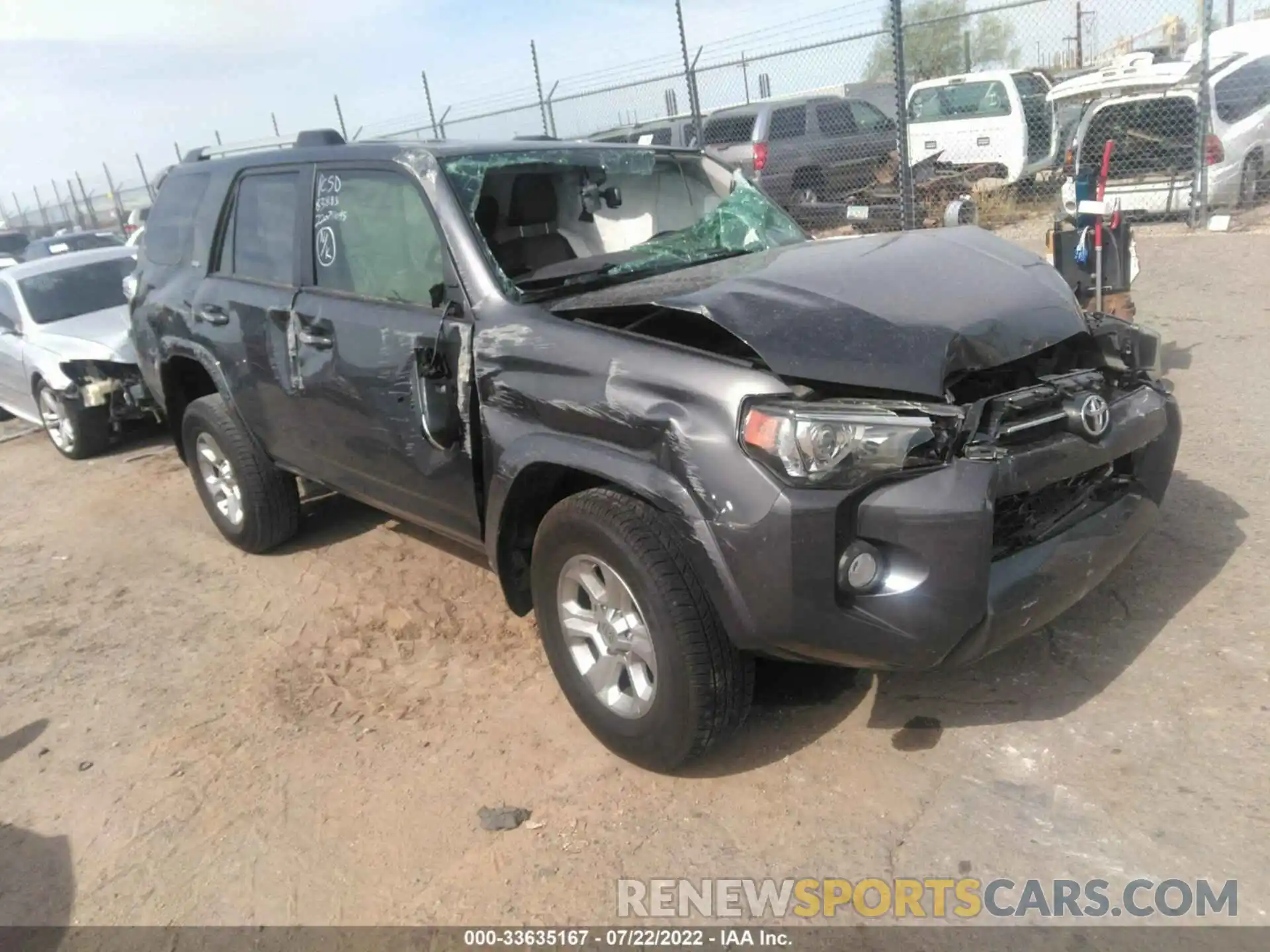 1 Photograph of a damaged car JTEBU5JR2L5836631 TOYOTA 4RUNNER 2020