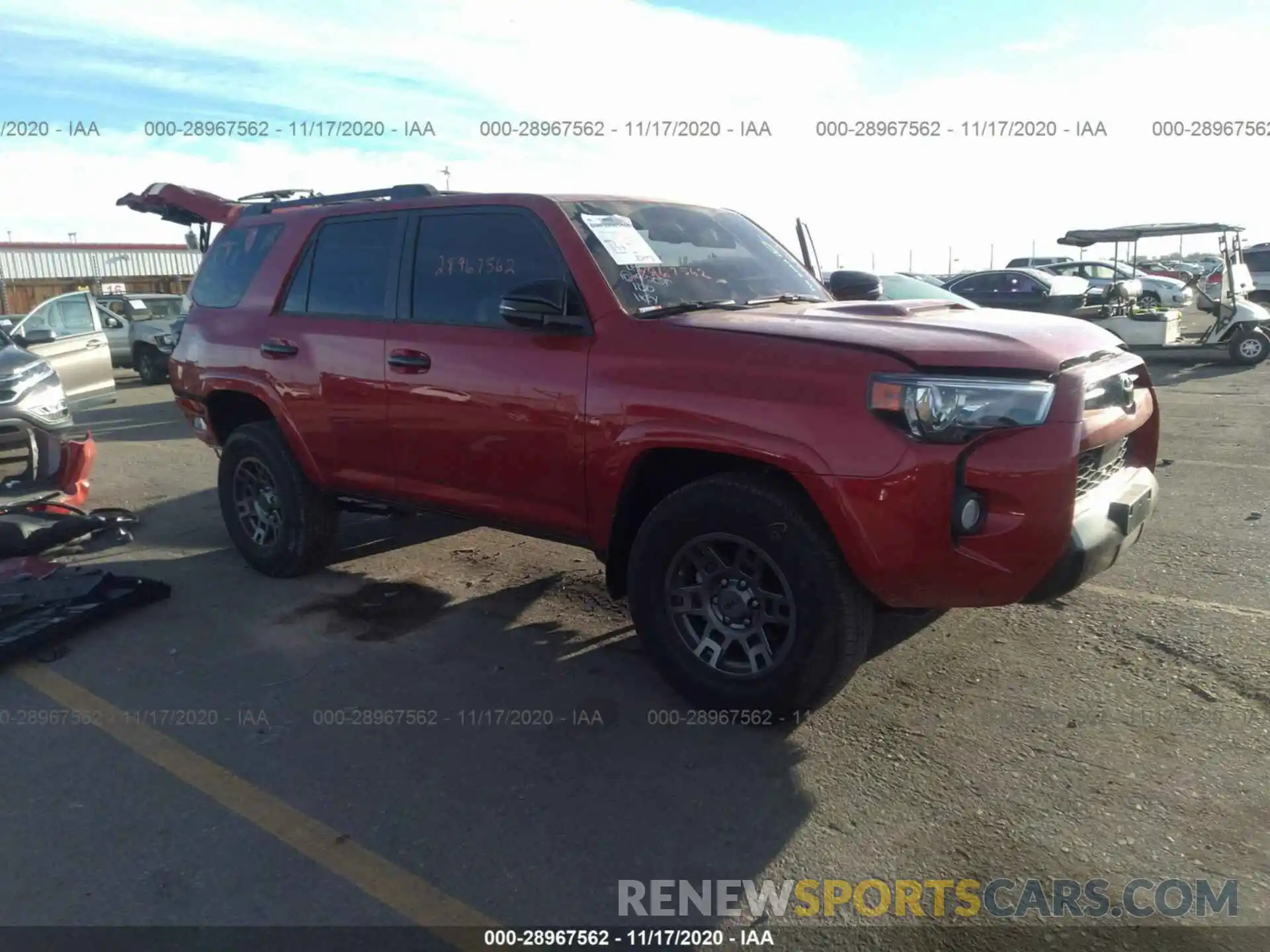 1 Photograph of a damaged car JTEBU5JR3L5789979 TOYOTA 4RUNNER 2020