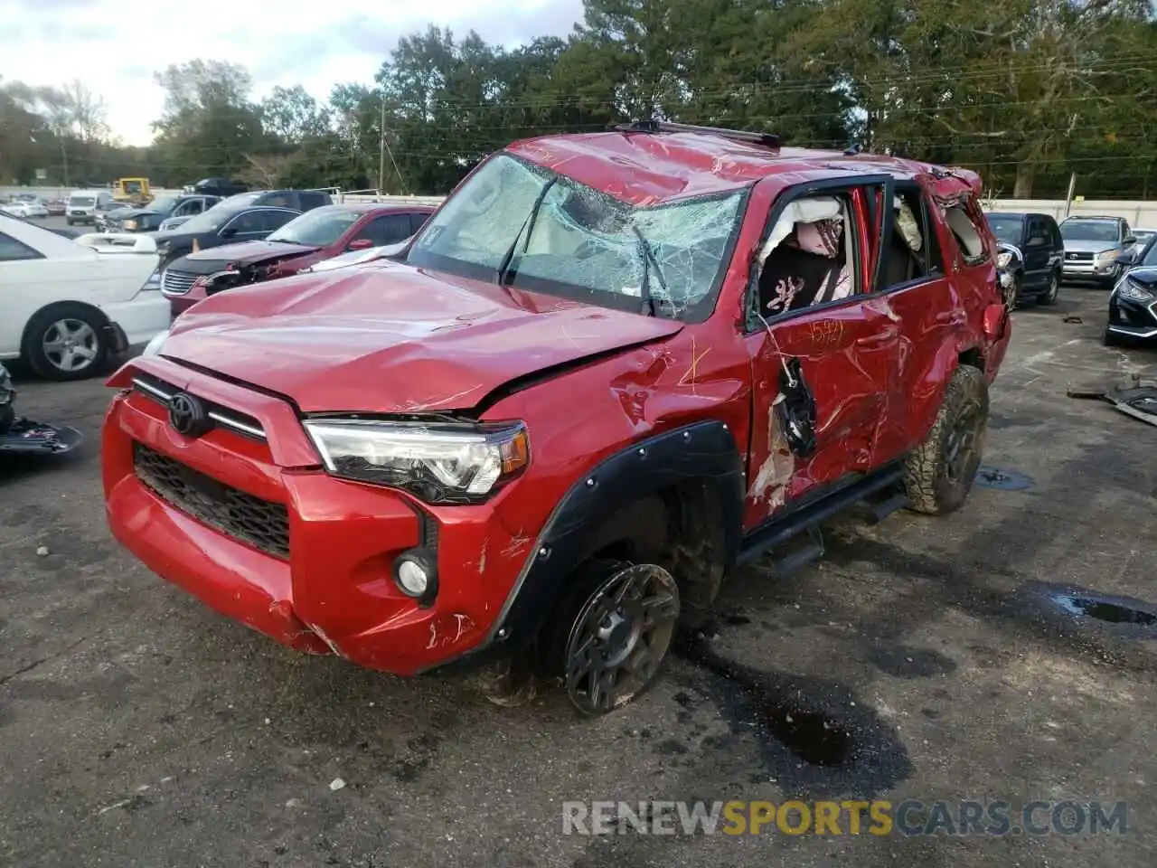 2 Photograph of a damaged car JTEBU5JR3L5796544 TOYOTA 4RUNNER 2020