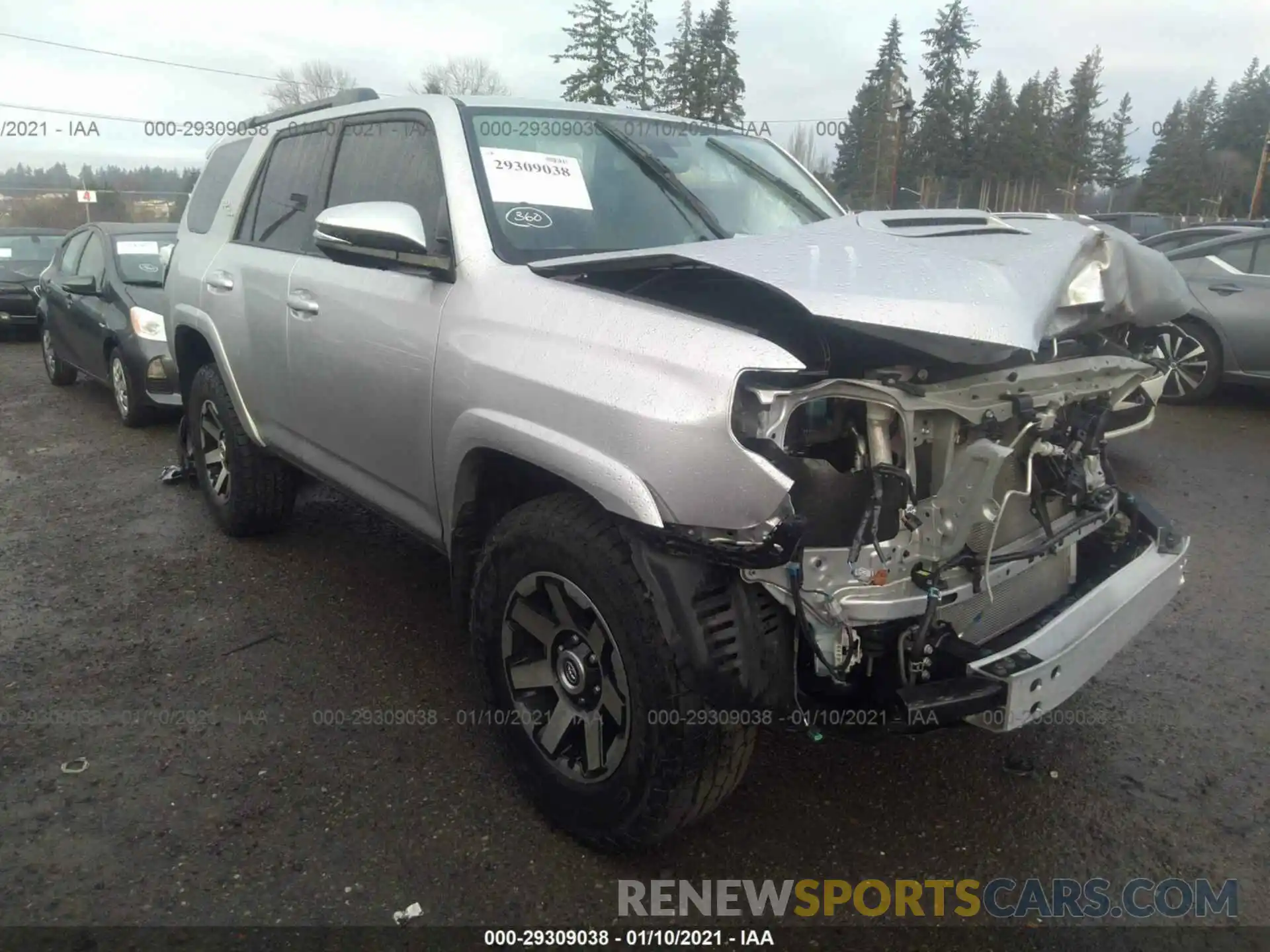 1 Photograph of a damaged car JTEBU5JR4L5742427 TOYOTA 4RUNNER 2020