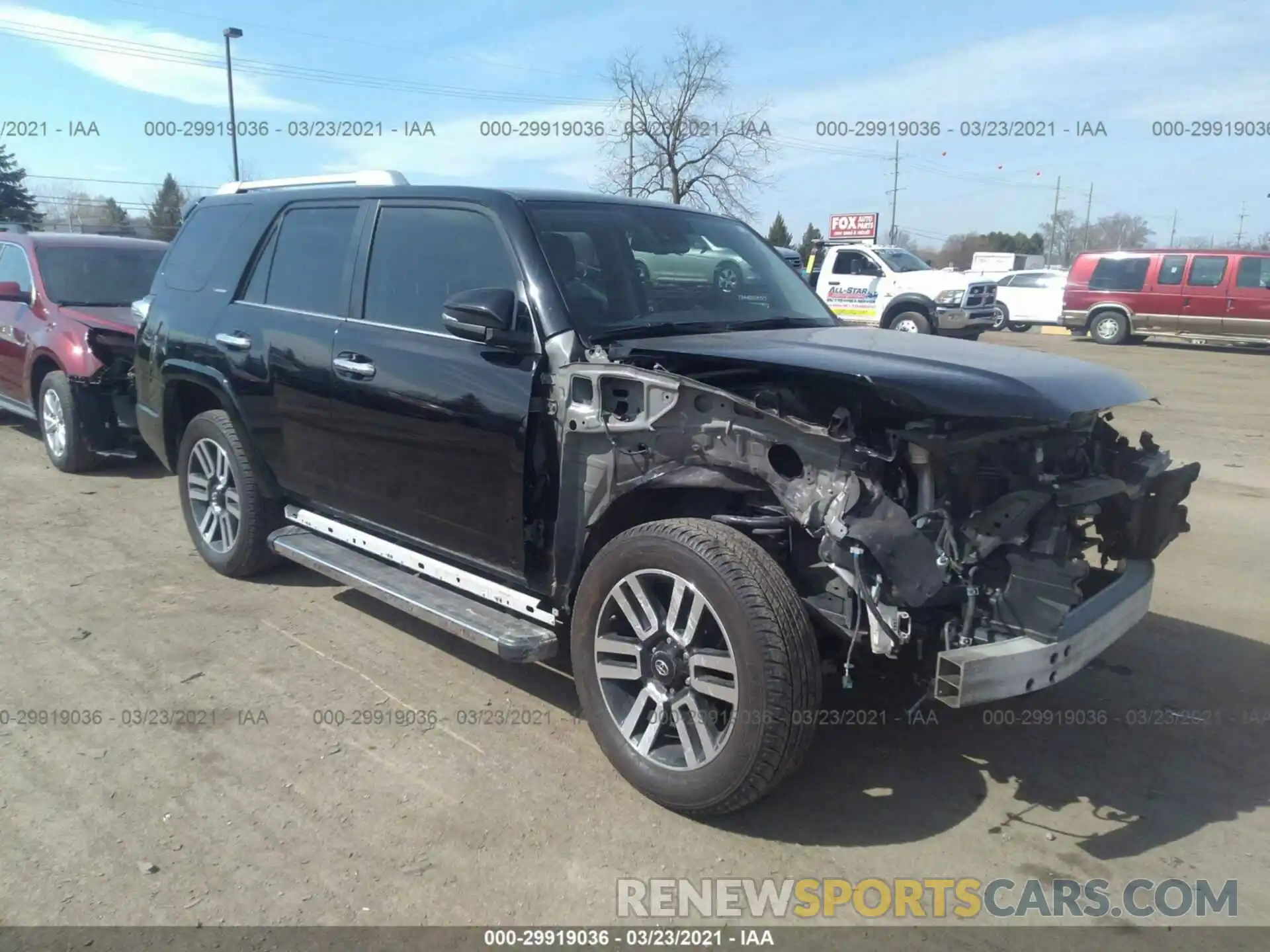 1 Photograph of a damaged car JTEBU5JR4L5765688 TOYOTA 4RUNNER 2020