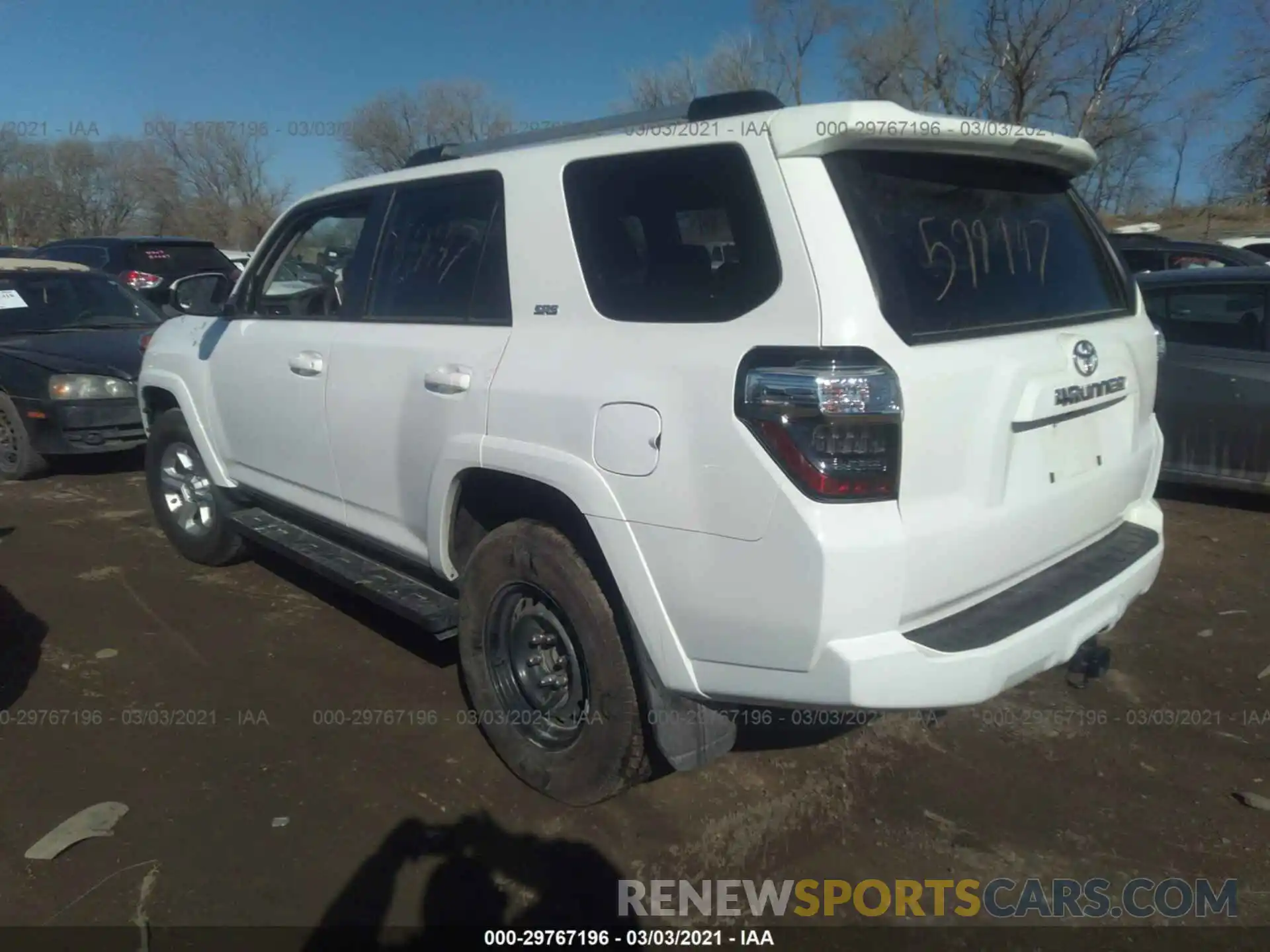 3 Photograph of a damaged car JTEBU5JR4L5786847 TOYOTA 4RUNNER 2020