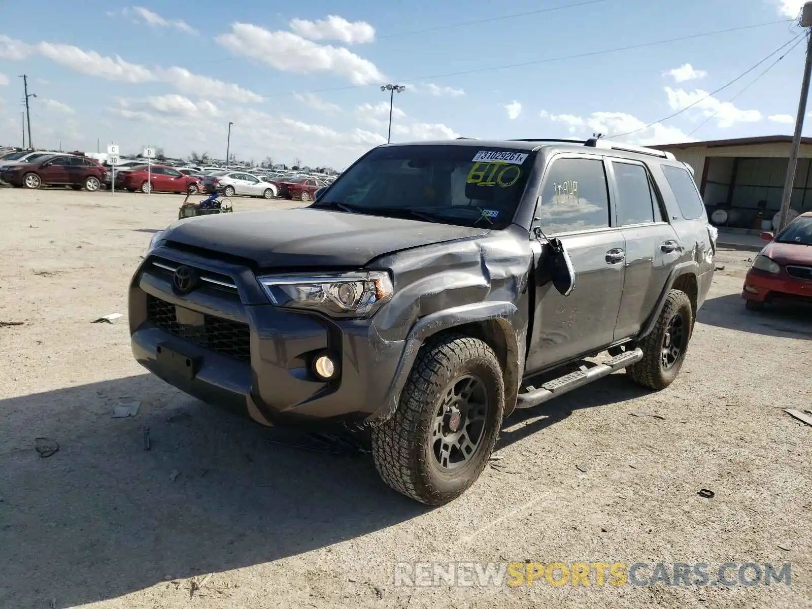 2 Photograph of a damaged car JTEBU5JR4L5812122 TOYOTA 4RUNNER 2020