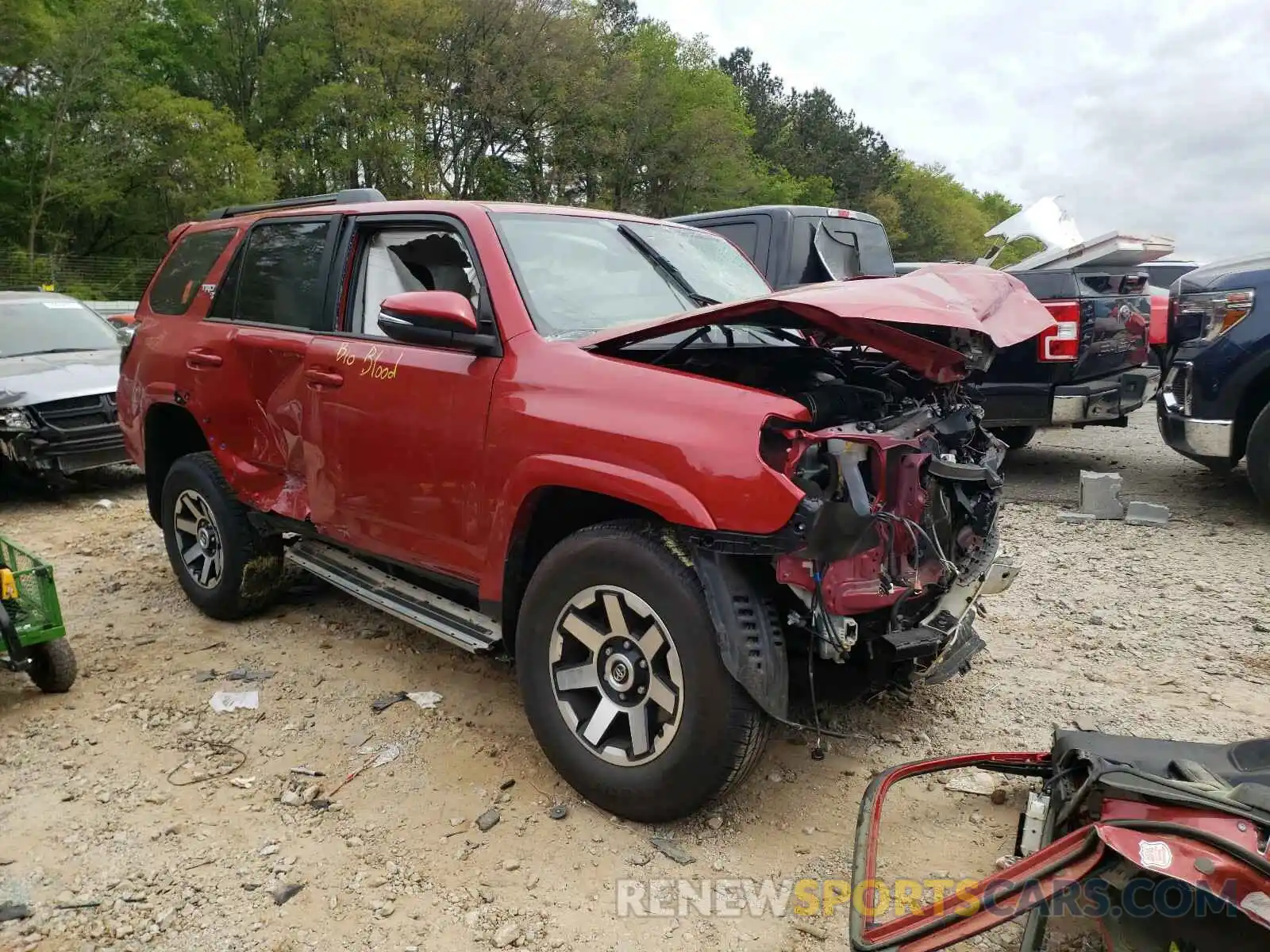 1 Photograph of a damaged car JTEBU5JR5L5791314 TOYOTA 4RUNNER 2020