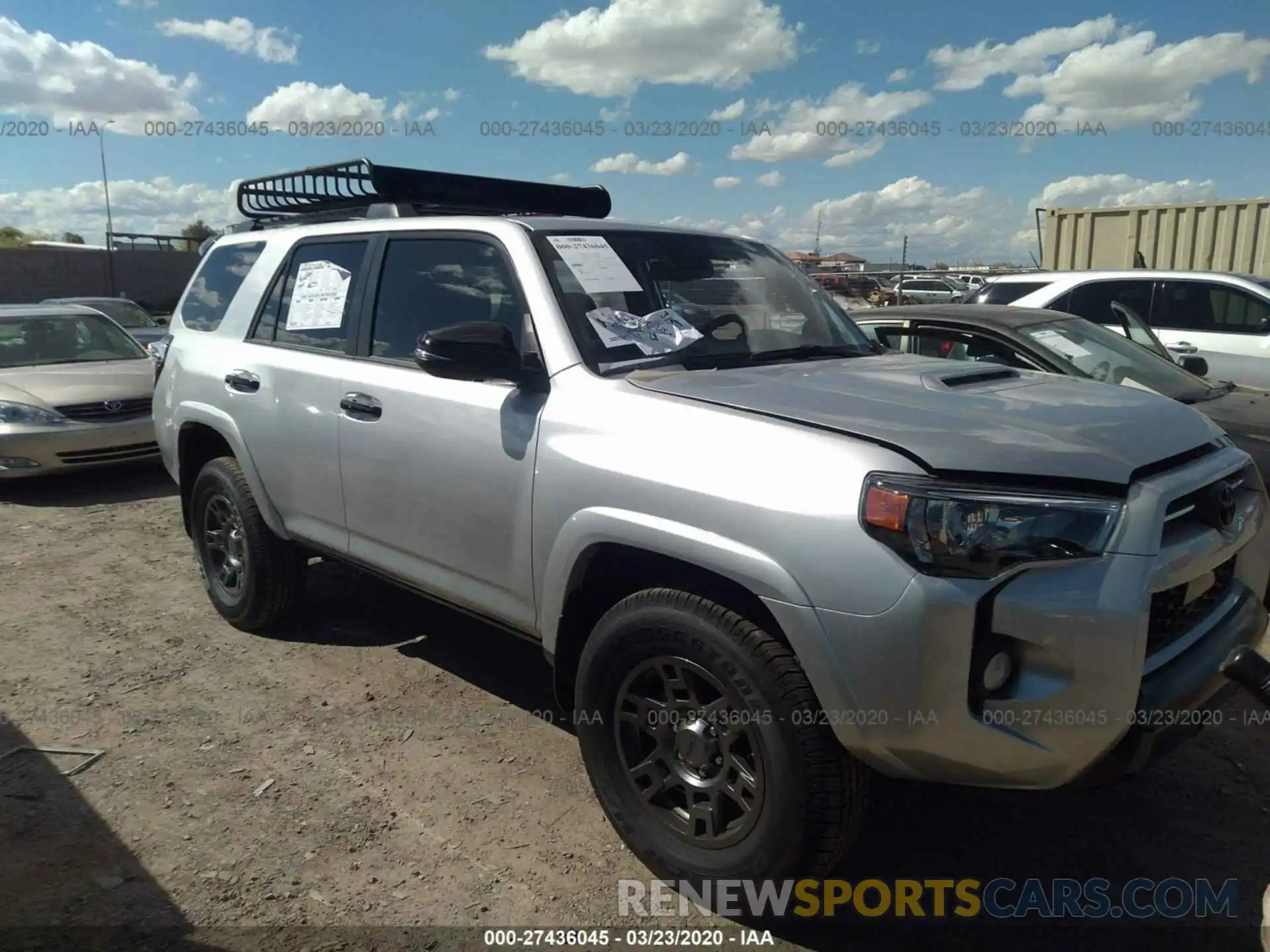 1 Photograph of a damaged car JTEBU5JR6L5784954 TOYOTA 4RUNNER 2020