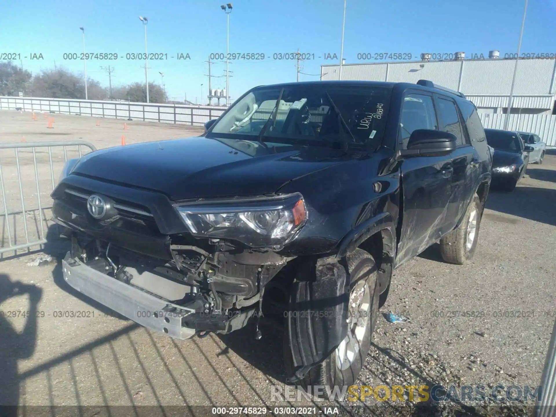 2 Photograph of a damaged car JTEBU5JR7L5749713 TOYOTA 4RUNNER 2020