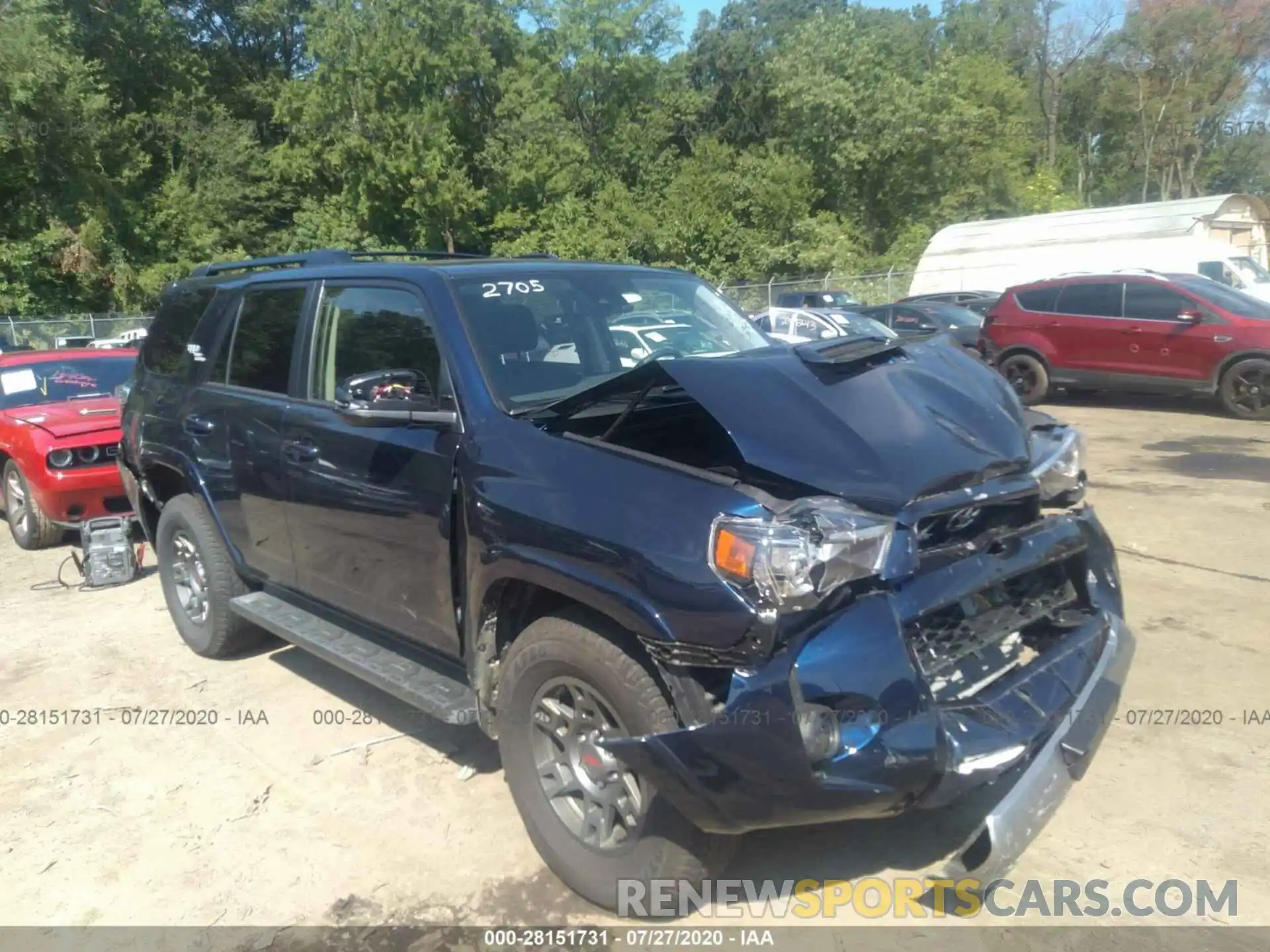 1 Photograph of a damaged car JTEBU5JR7L5762705 TOYOTA 4RUNNER 2020