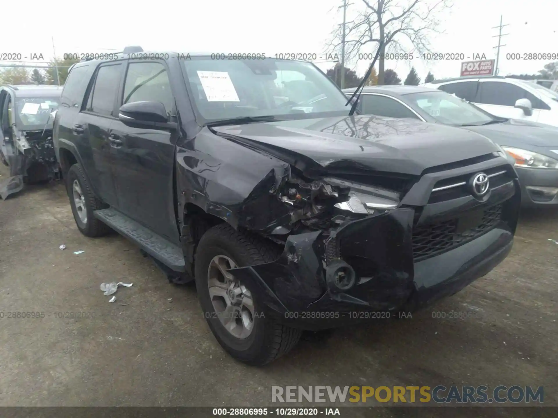 1 Photograph of a damaged car JTEBU5JR7L5796577 TOYOTA 4RUNNER 2020