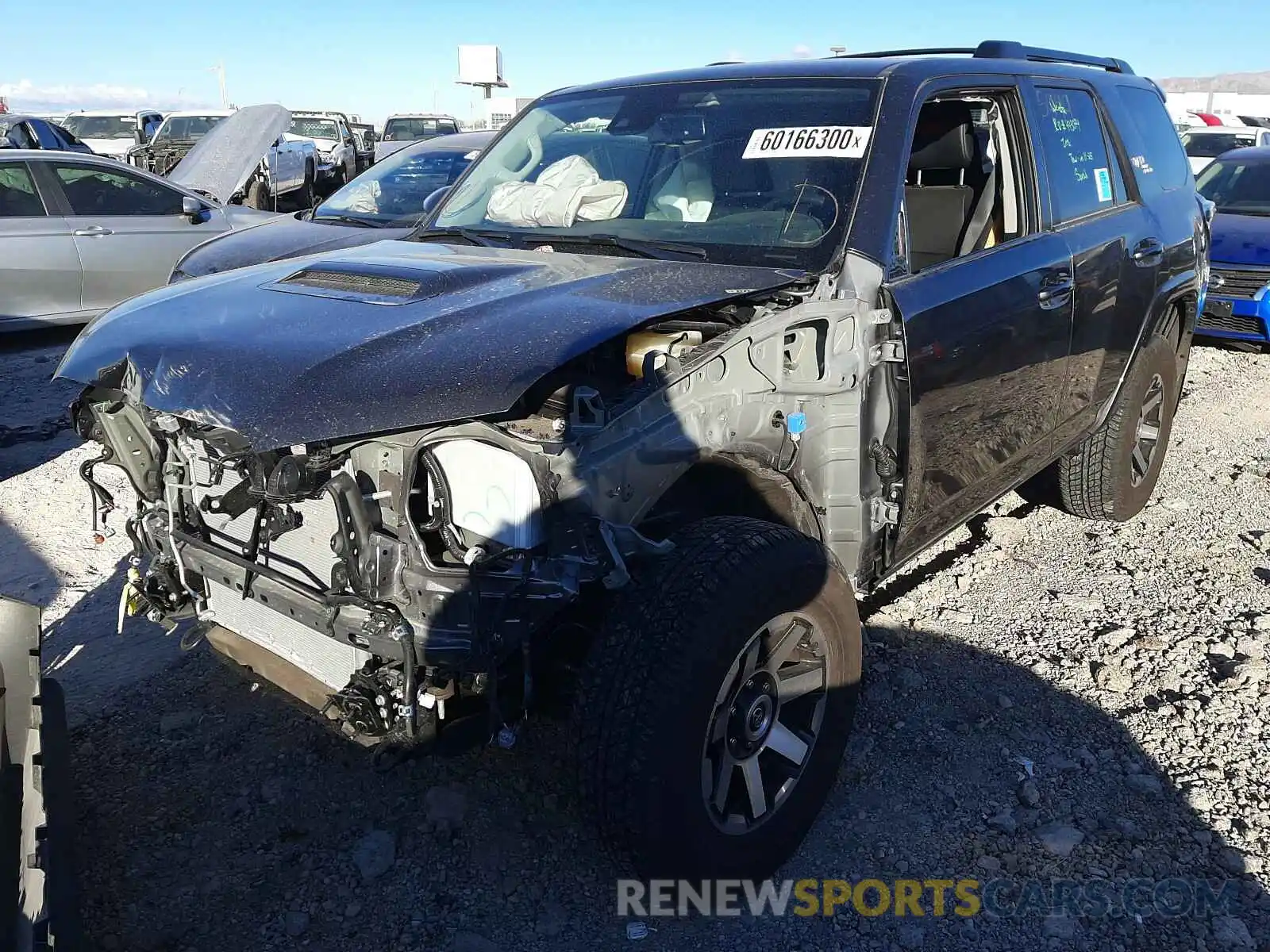 2 Photograph of a damaged car JTEBU5JR7L5802782 TOYOTA 4RUNNER 2020