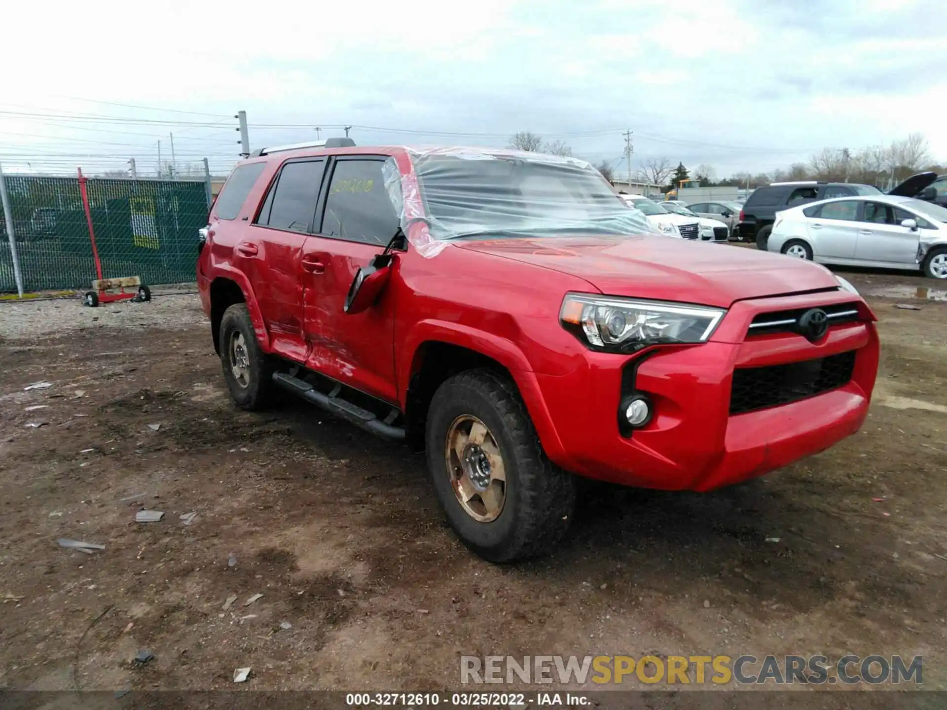 1 Photograph of a damaged car JTEBU5JR7L5820361 TOYOTA 4RUNNER 2020