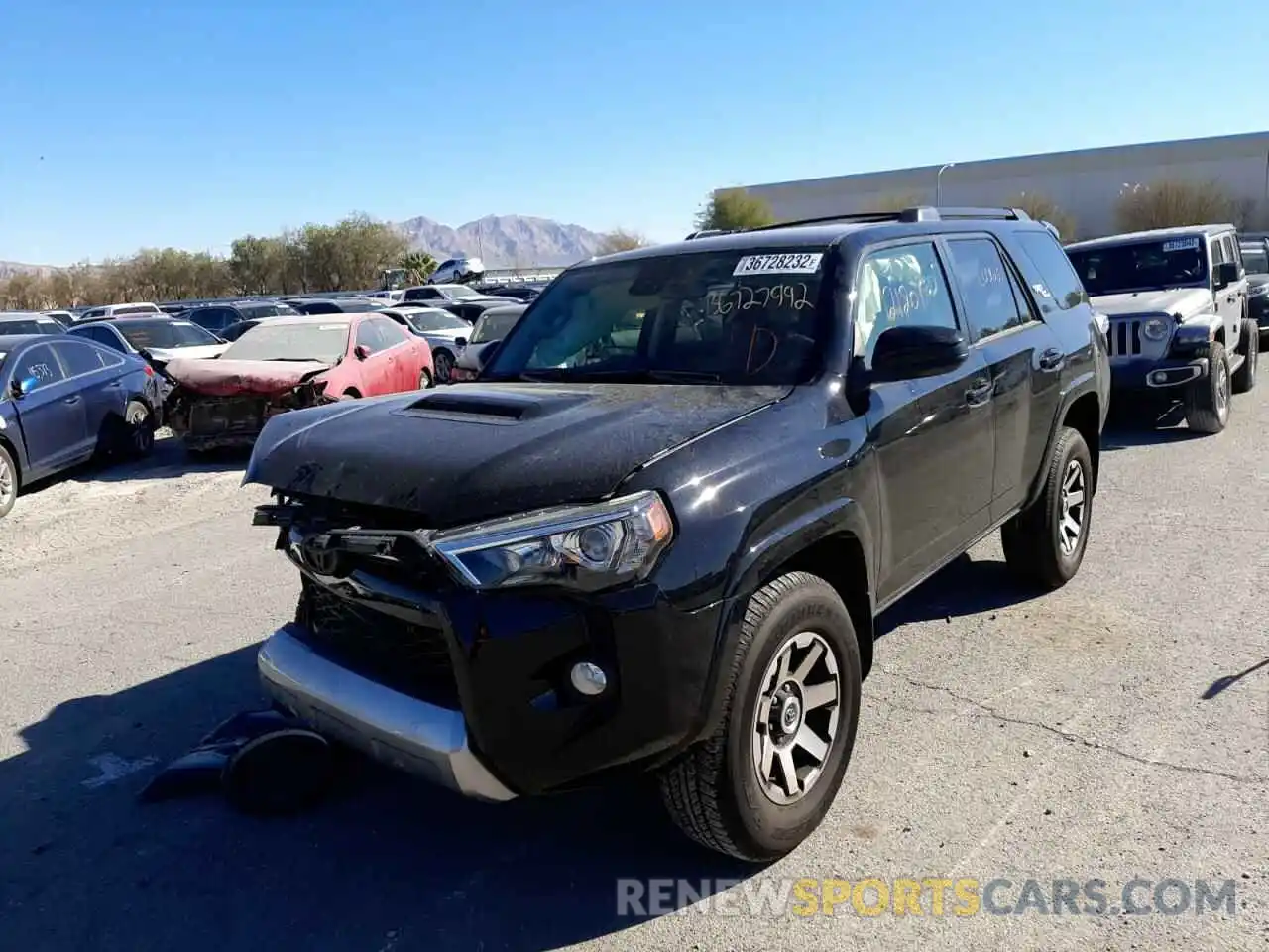 2 Photograph of a damaged car JTEBU5JR8L5745332 TOYOTA 4RUNNER 2020