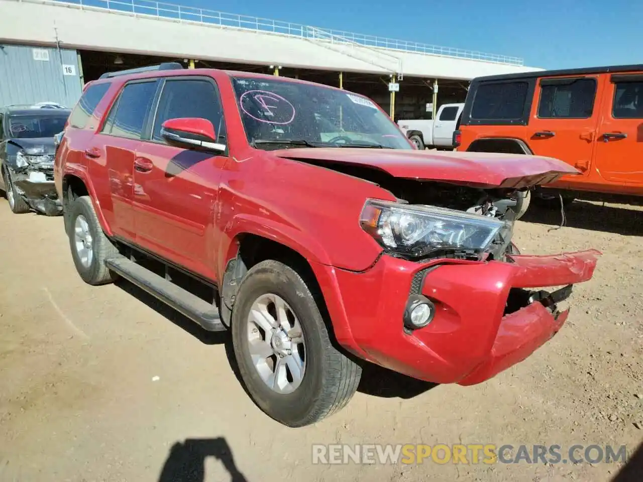 1 Photograph of a damaged car JTEBU5JR8L5748263 TOYOTA 4RUNNER 2020