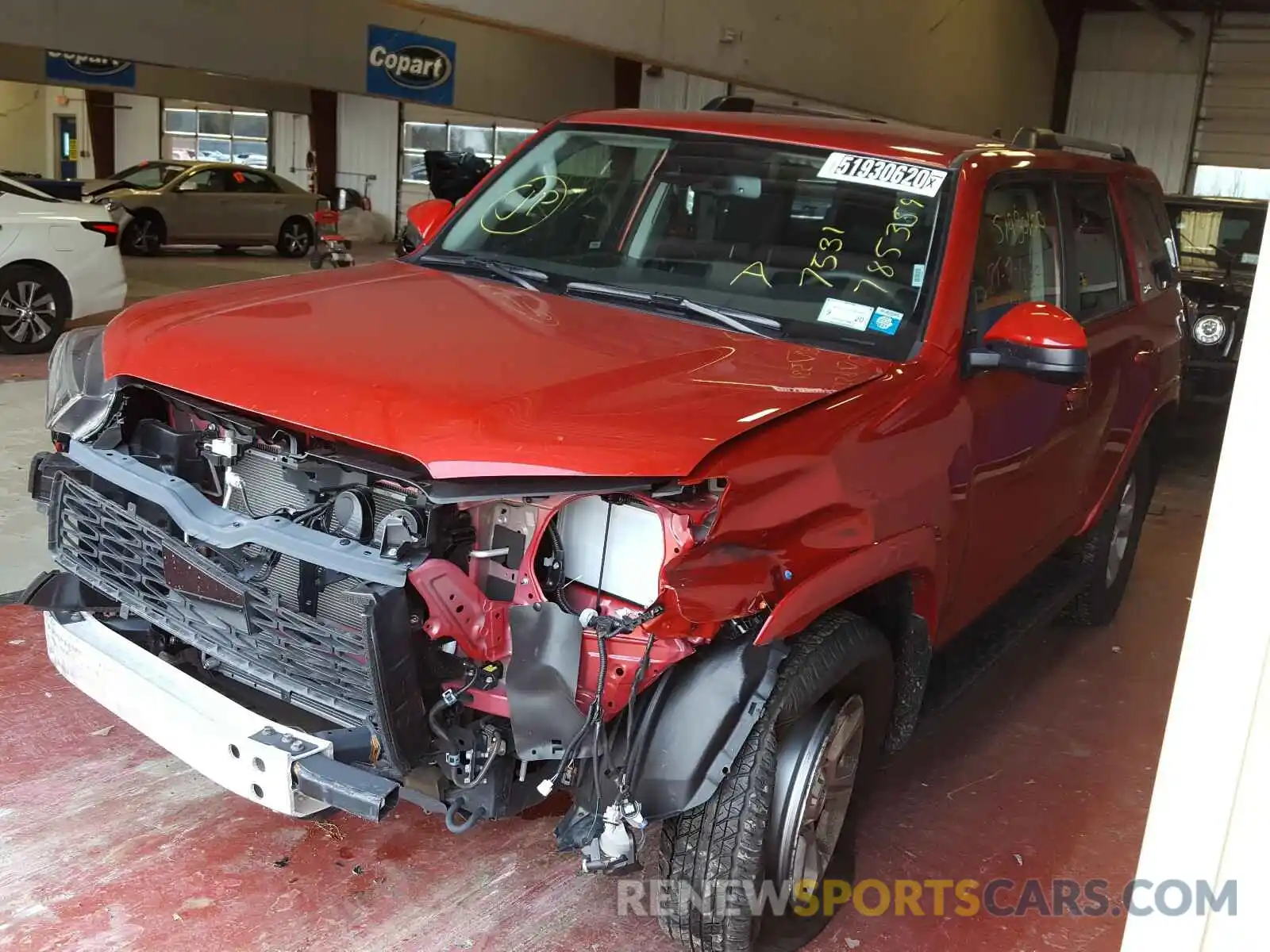 2 Photograph of a damaged car JTEBU5JR8L5785359 TOYOTA 4RUNNER 2020