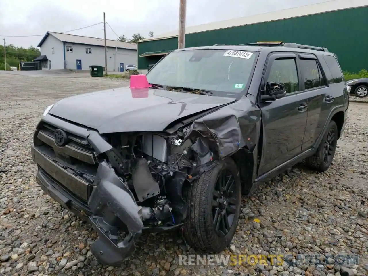 2 Photograph of a damaged car JTEBU5JR8L5810857 TOYOTA 4RUNNER 2020