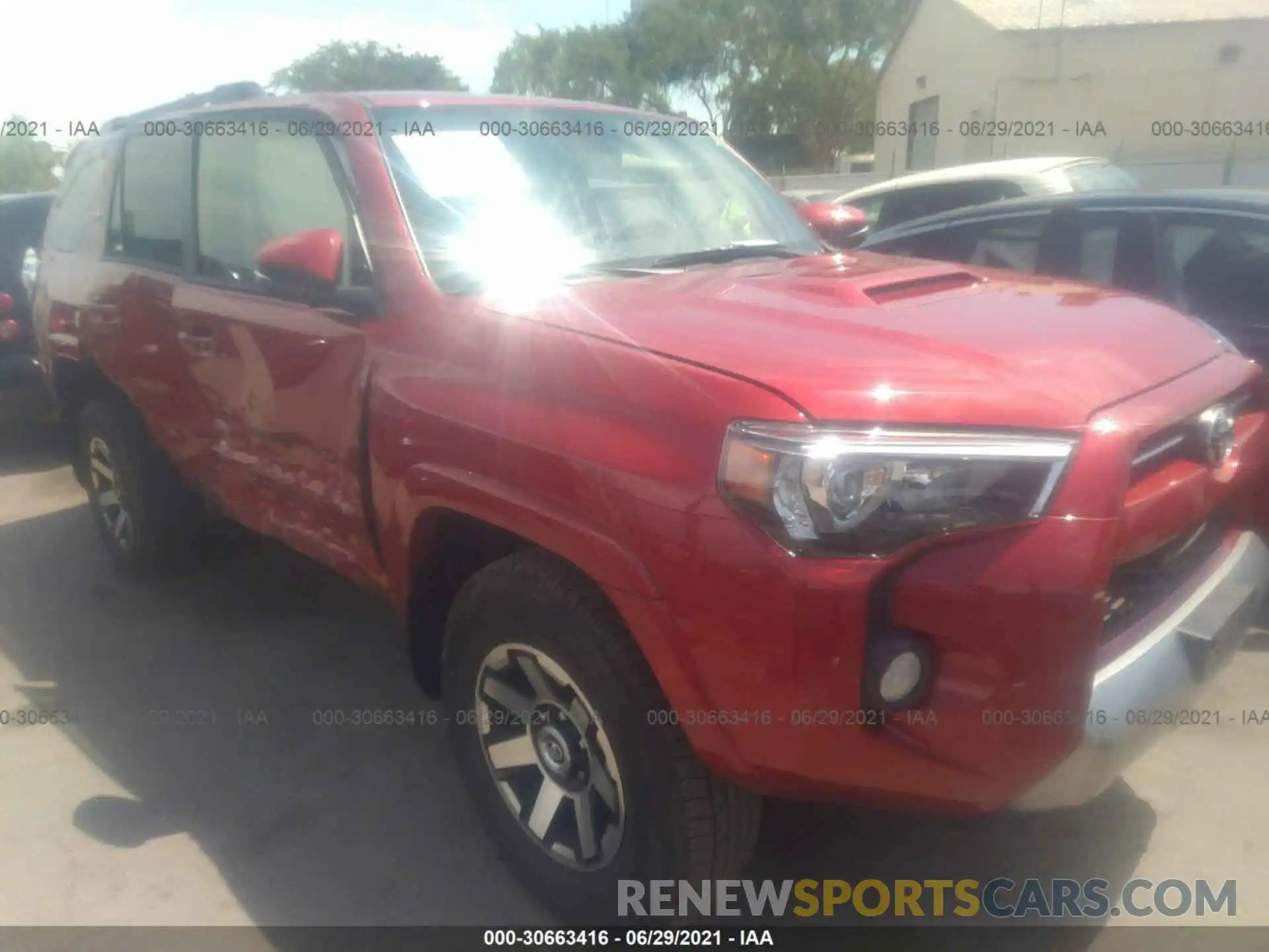 1 Photograph of a damaged car JTEBU5JR9L5780378 TOYOTA 4RUNNER 2020