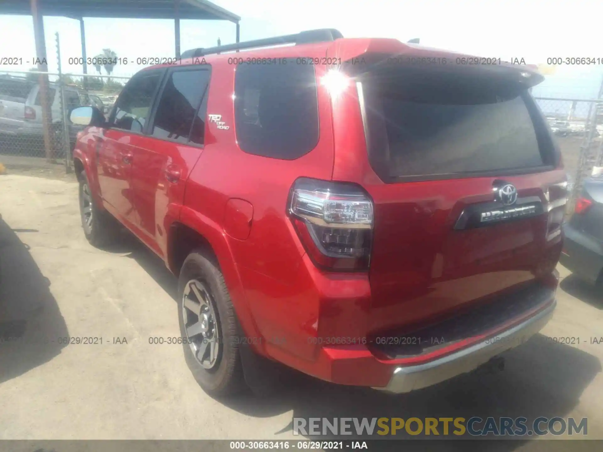 3 Photograph of a damaged car JTEBU5JR9L5780378 TOYOTA 4RUNNER 2020