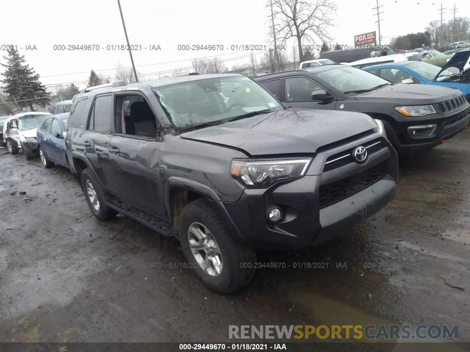 1 Photograph of a damaged car JTEBU5JR9L5792868 TOYOTA 4RUNNER 2020