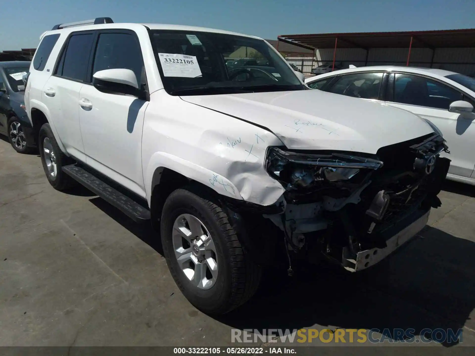 1 Photograph of a damaged car JTEBU5JR9L5793163 TOYOTA 4RUNNER 2020