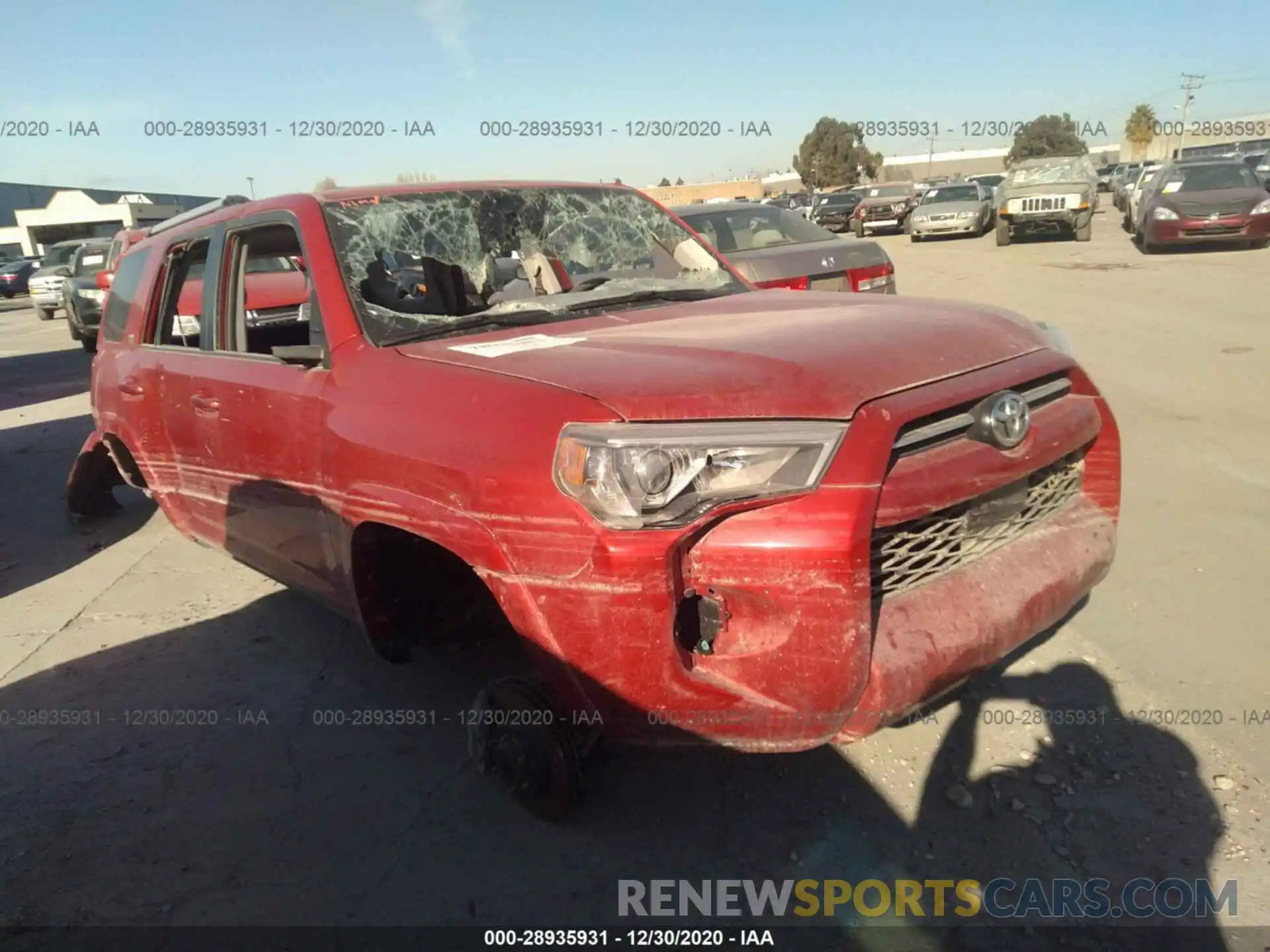 1 Photograph of a damaged car JTEBU5JR9L5793213 TOYOTA 4RUNNER 2020