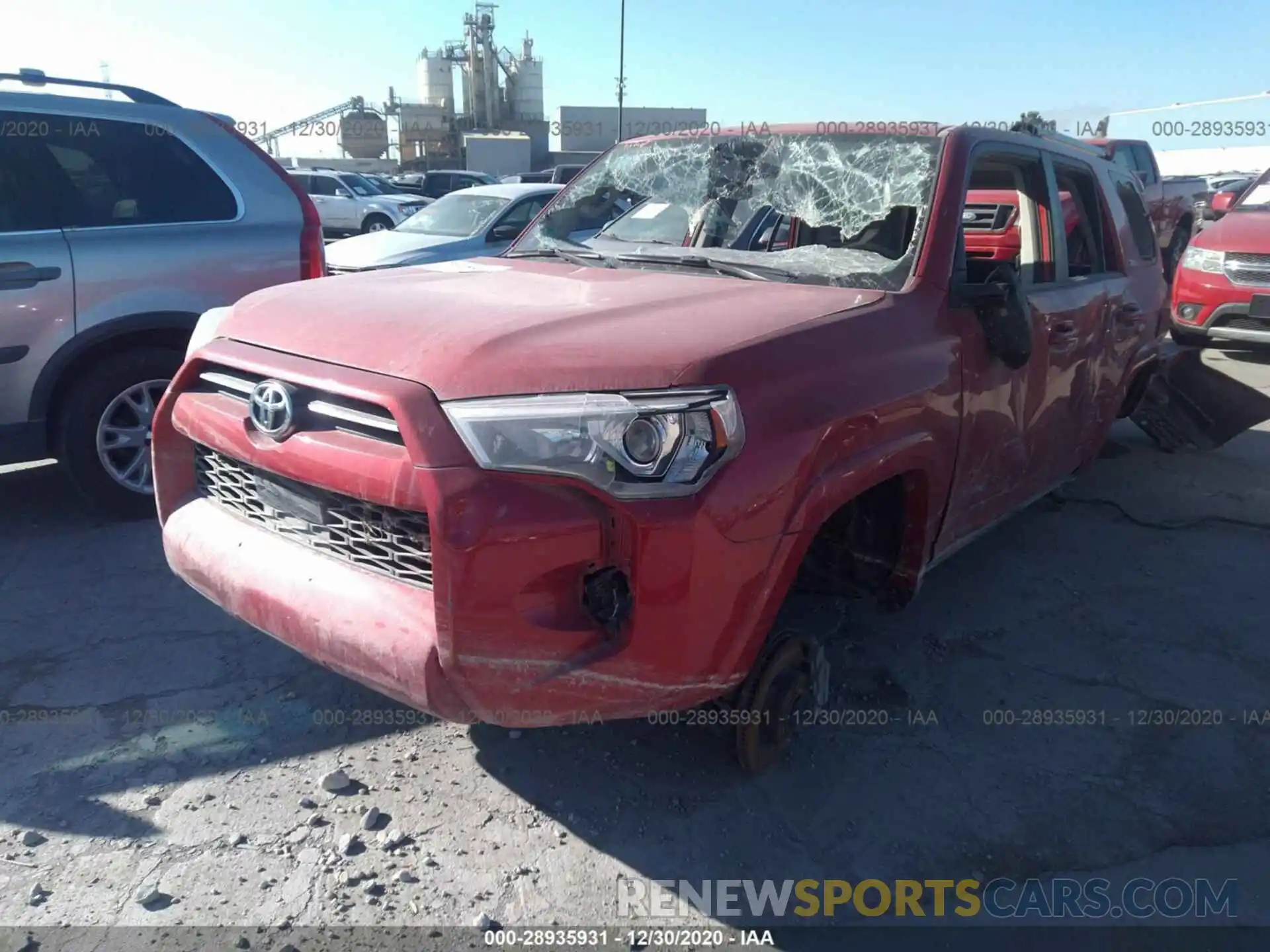 2 Photograph of a damaged car JTEBU5JR9L5793213 TOYOTA 4RUNNER 2020