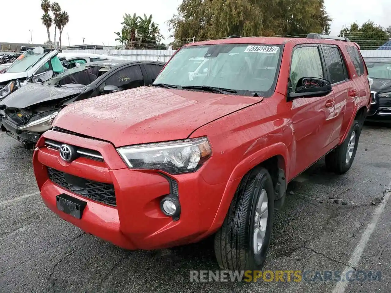 1 Photograph of a damaged car JTEBU5JR9L5794040 TOYOTA 4RUNNER 2020