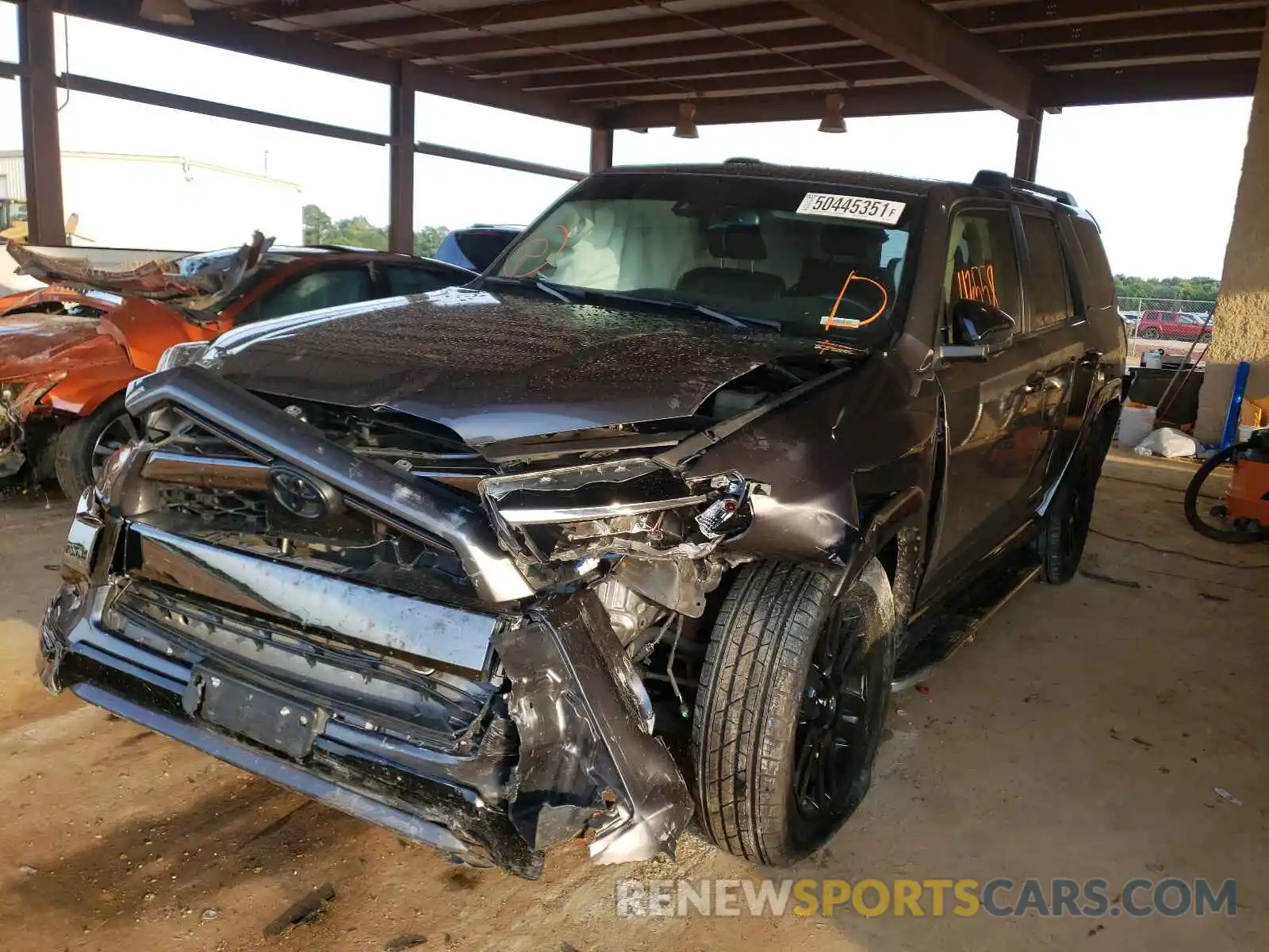 2 Photograph of a damaged car JTEBU5JRXL5743954 TOYOTA 4RUNNER 2020