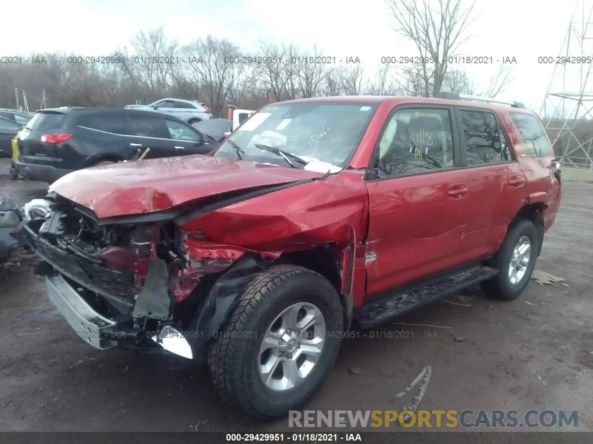 2 Photograph of a damaged car JTEBU5JRXL5787193 TOYOTA 4RUNNER 2020