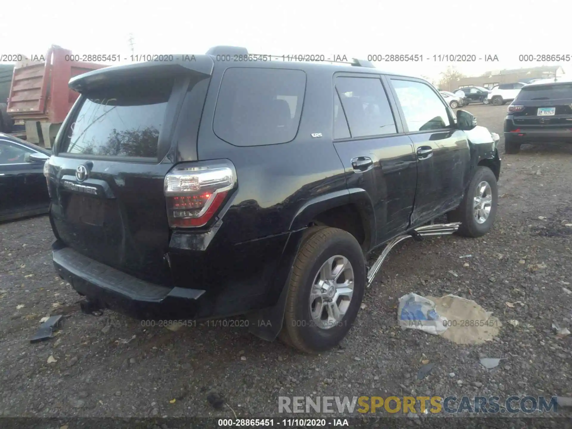 4 Фотография поврежденного автомобиля JTEBU5JRXL5792765 TOYOTA 4RUNNER 2020