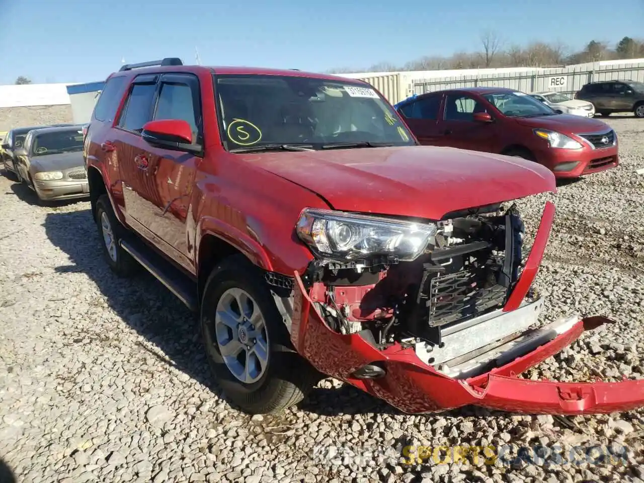 1 Photograph of a damaged car JTEBU5JRXL5796993 TOYOTA 4RUNNER 2020