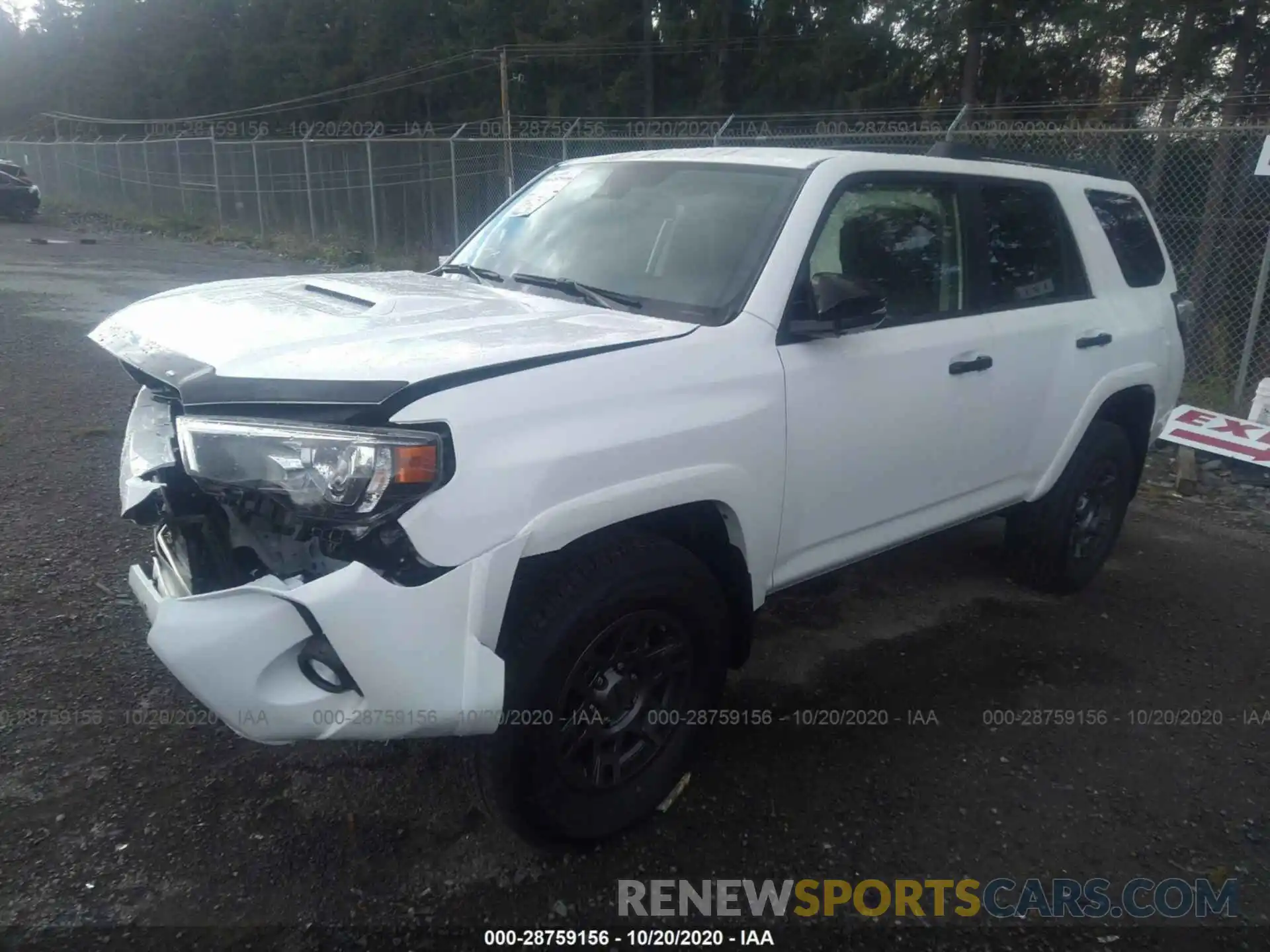 2 Photograph of a damaged car JTEBU5JRXL5835193 TOYOTA 4RUNNER 2020