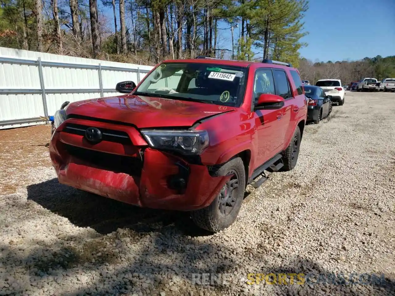 2 Photograph of a damaged car JTEZU5JR0L5216388 TOYOTA 4RUNNER 2020