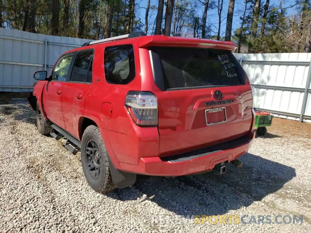 3 Photograph of a damaged car JTEZU5JR0L5216388 TOYOTA 4RUNNER 2020