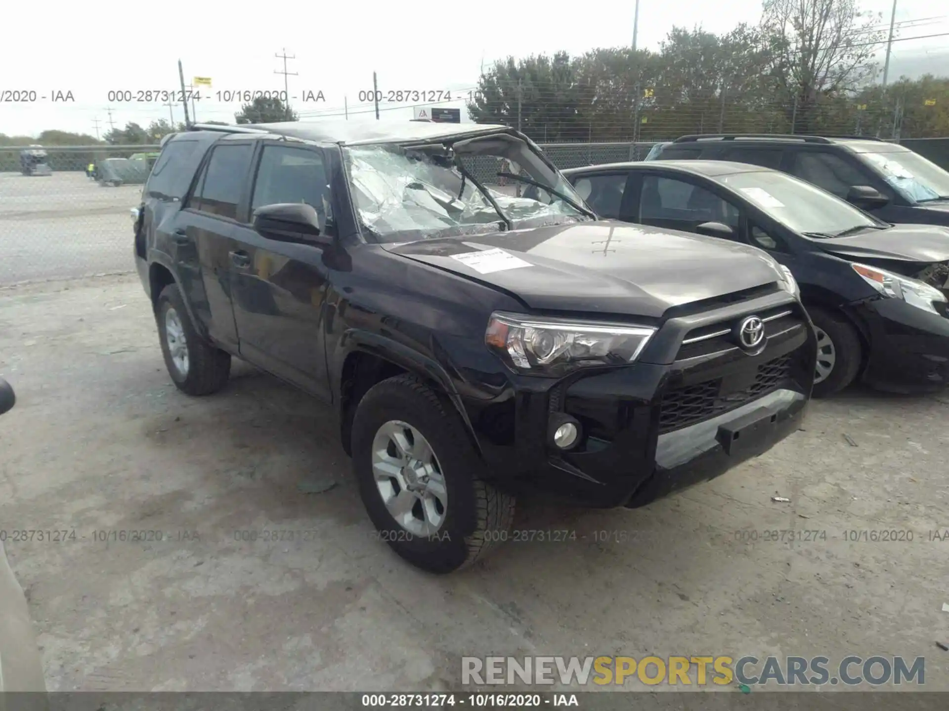 1 Photograph of a damaged car JTEZU5JR8L5213772 TOYOTA 4RUNNER 2020