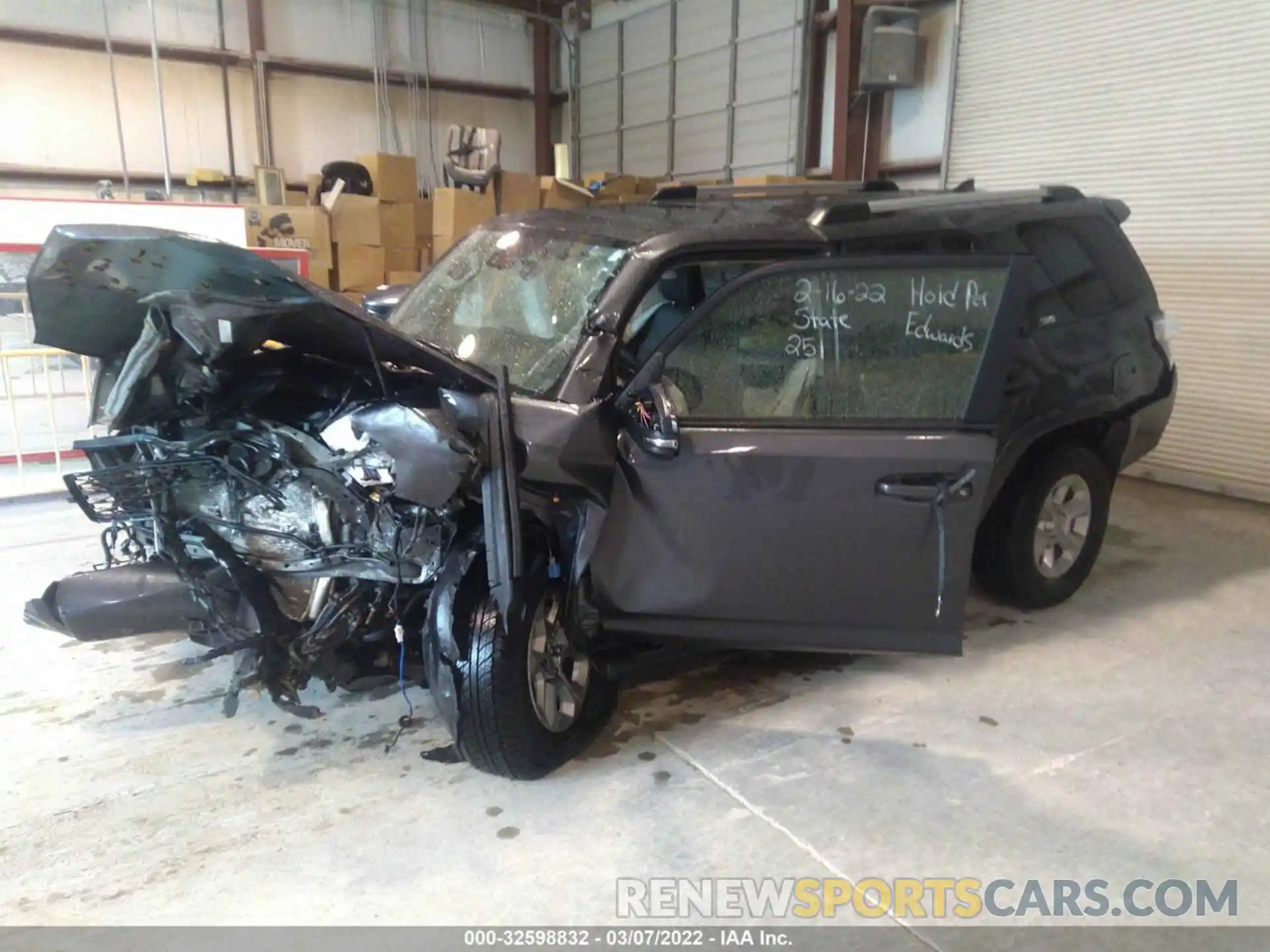 2 Photograph of a damaged car JTEZU5JR9L5224053 TOYOTA 4RUNNER 2020