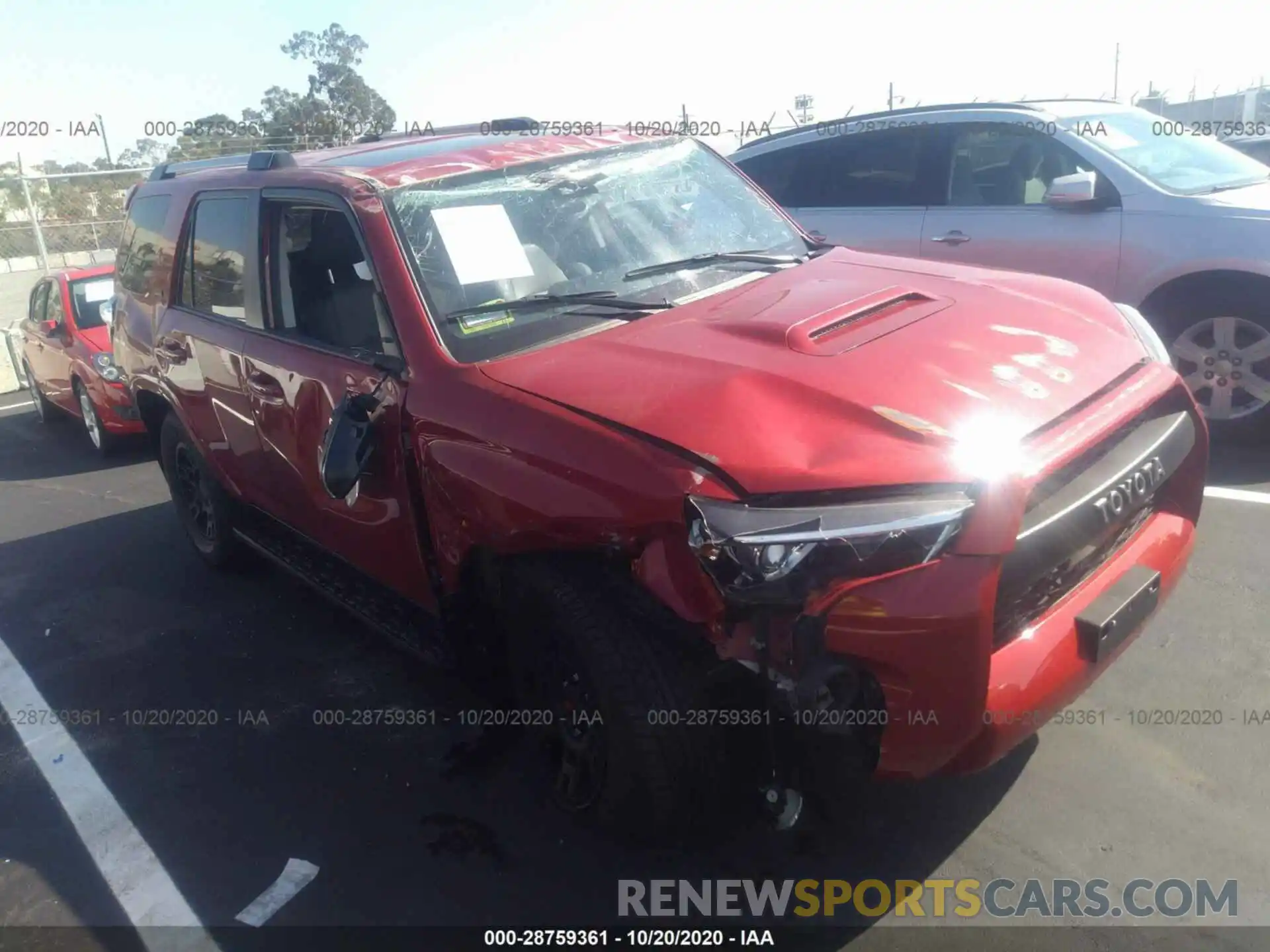 1 Photograph of a damaged car JTEZU5JRXL5219217 TOYOTA 4RUNNER 2020