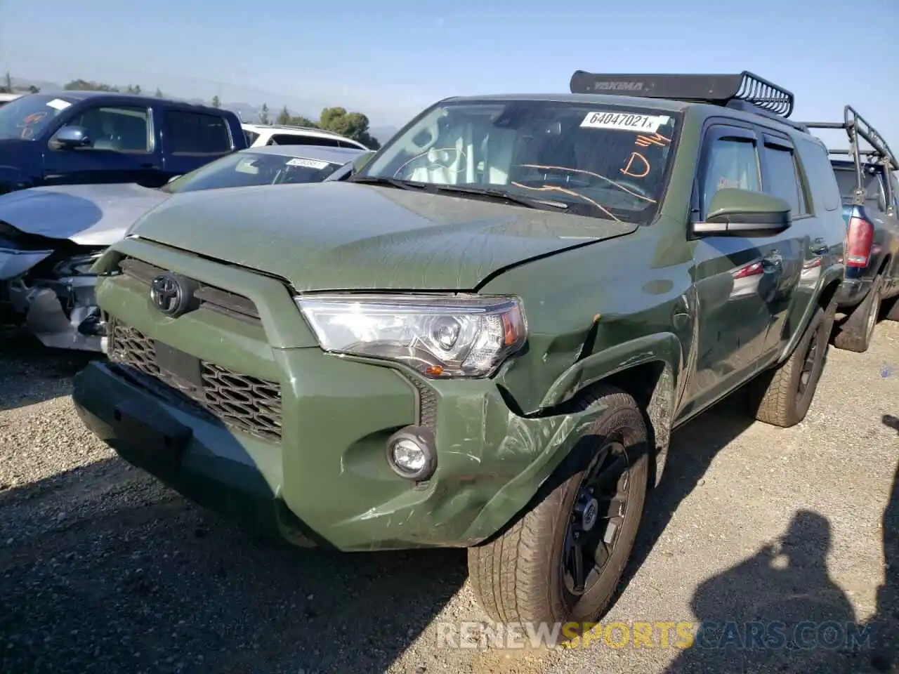 2 Фотография поврежденного автомобиля JTEBU5JR3M5939087 TOYOTA 4RUNNER 2021