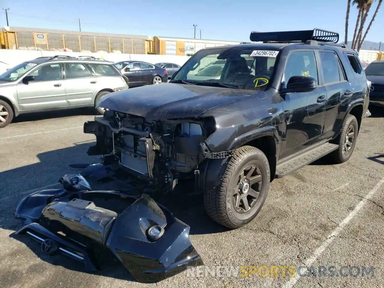 2 Photograph of a damaged car JTEBU5JR5M5966727 TOYOTA 4RUNNER 2021