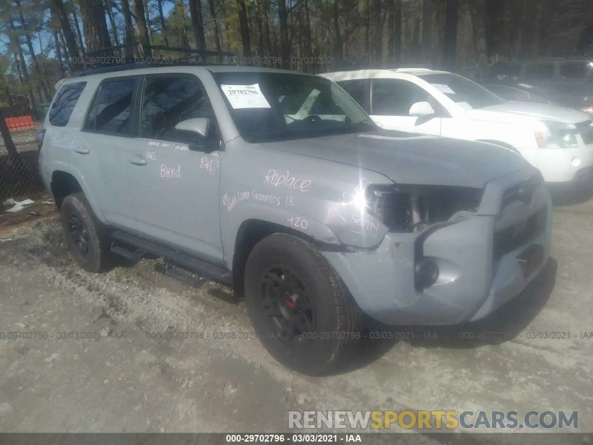 1 Photograph of a damaged car JTEBU5JRXM5860662 TOYOTA 4RUNNER 2021