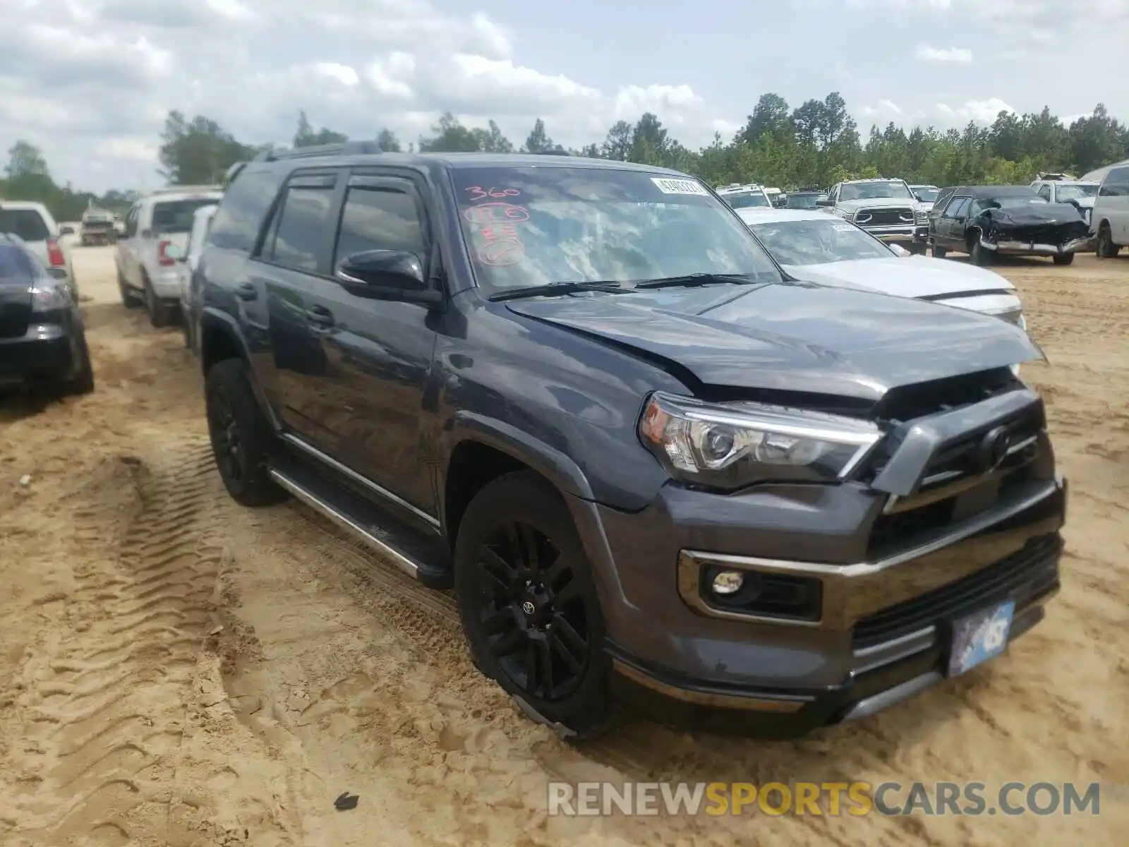 1 Photograph of a damaged car JTECU5JR2M5230896 TOYOTA 4RUNNER 2021