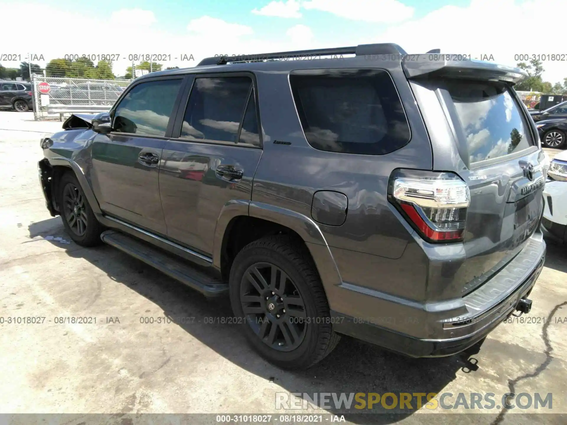 3 Фотография поврежденного автомобиля JTECU5JR9M5239823 TOYOTA 4RUNNER 2021