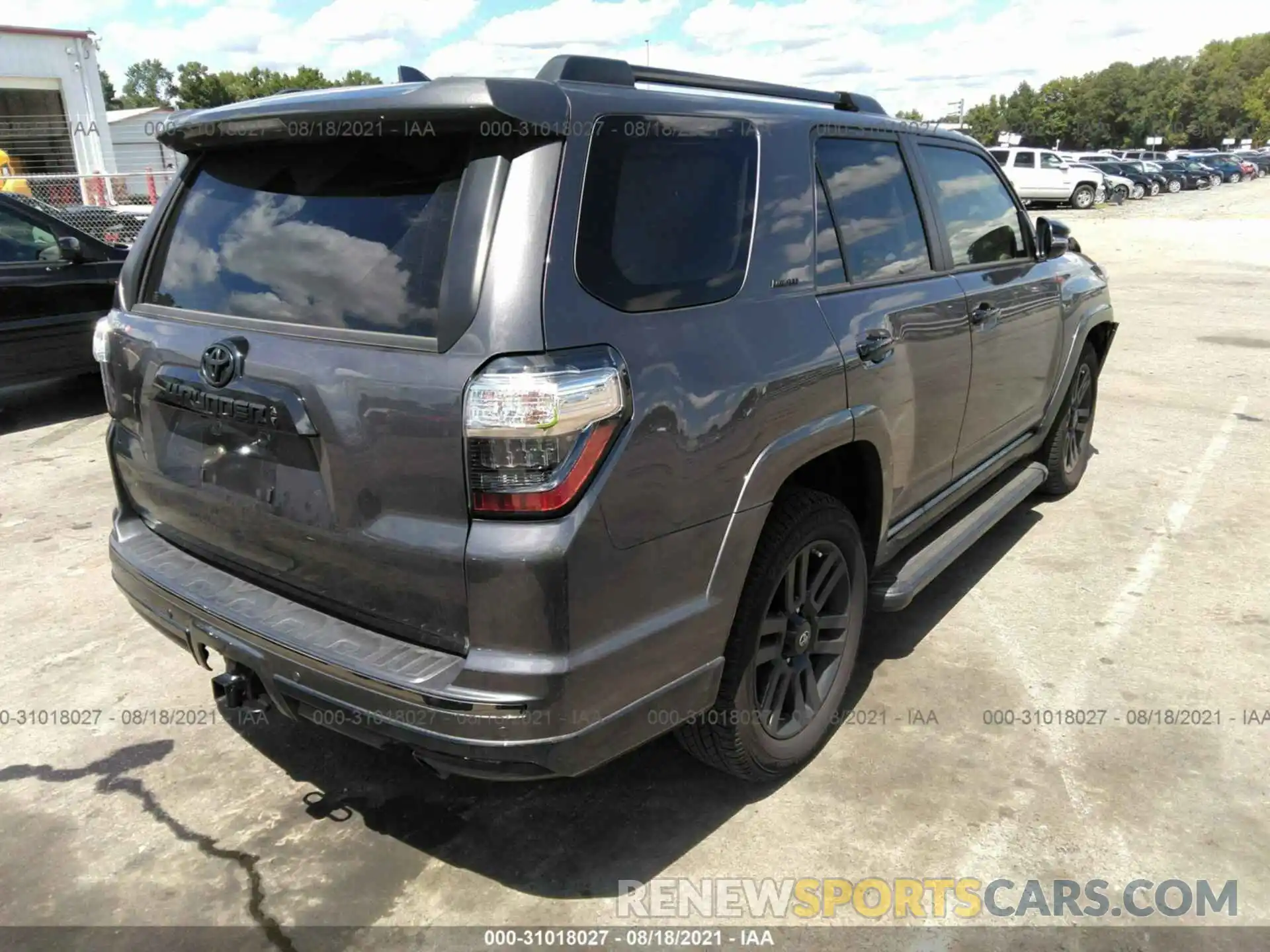 4 Фотография поврежденного автомобиля JTECU5JR9M5239823 TOYOTA 4RUNNER 2021