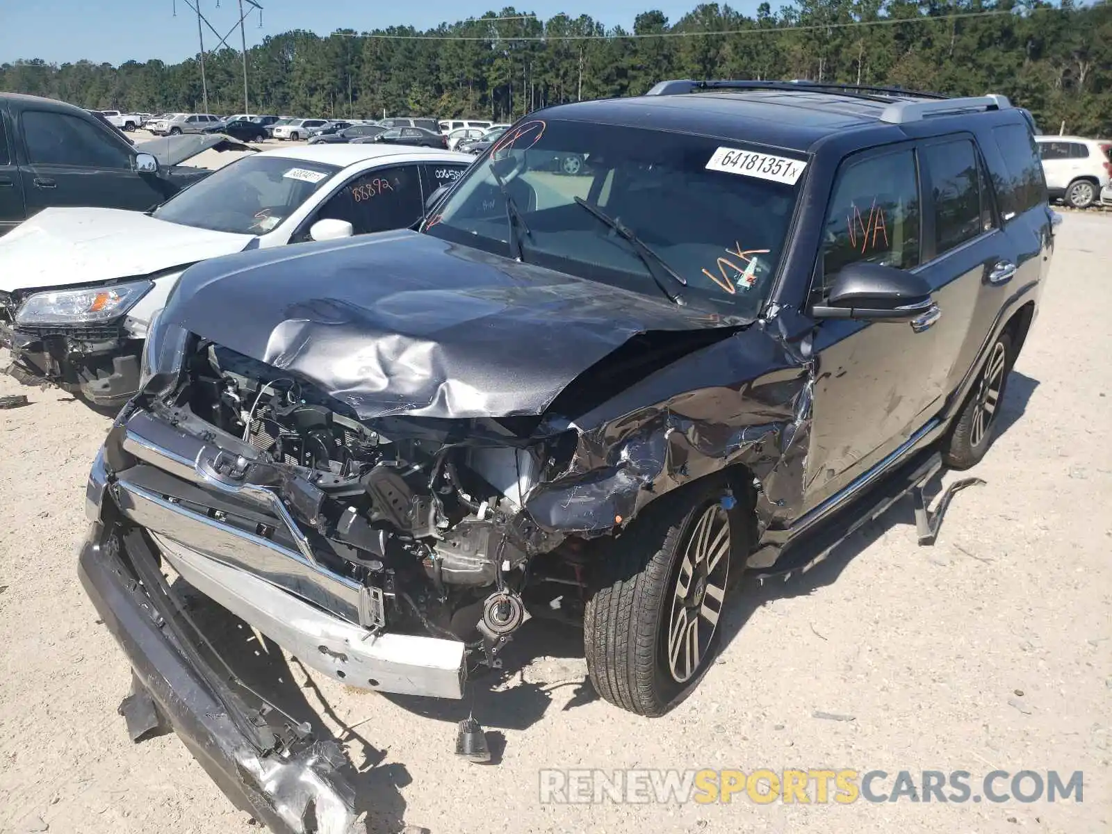 2 Photograph of a damaged car JTEDU5JR1M5228240 TOYOTA 4RUNNER 2021