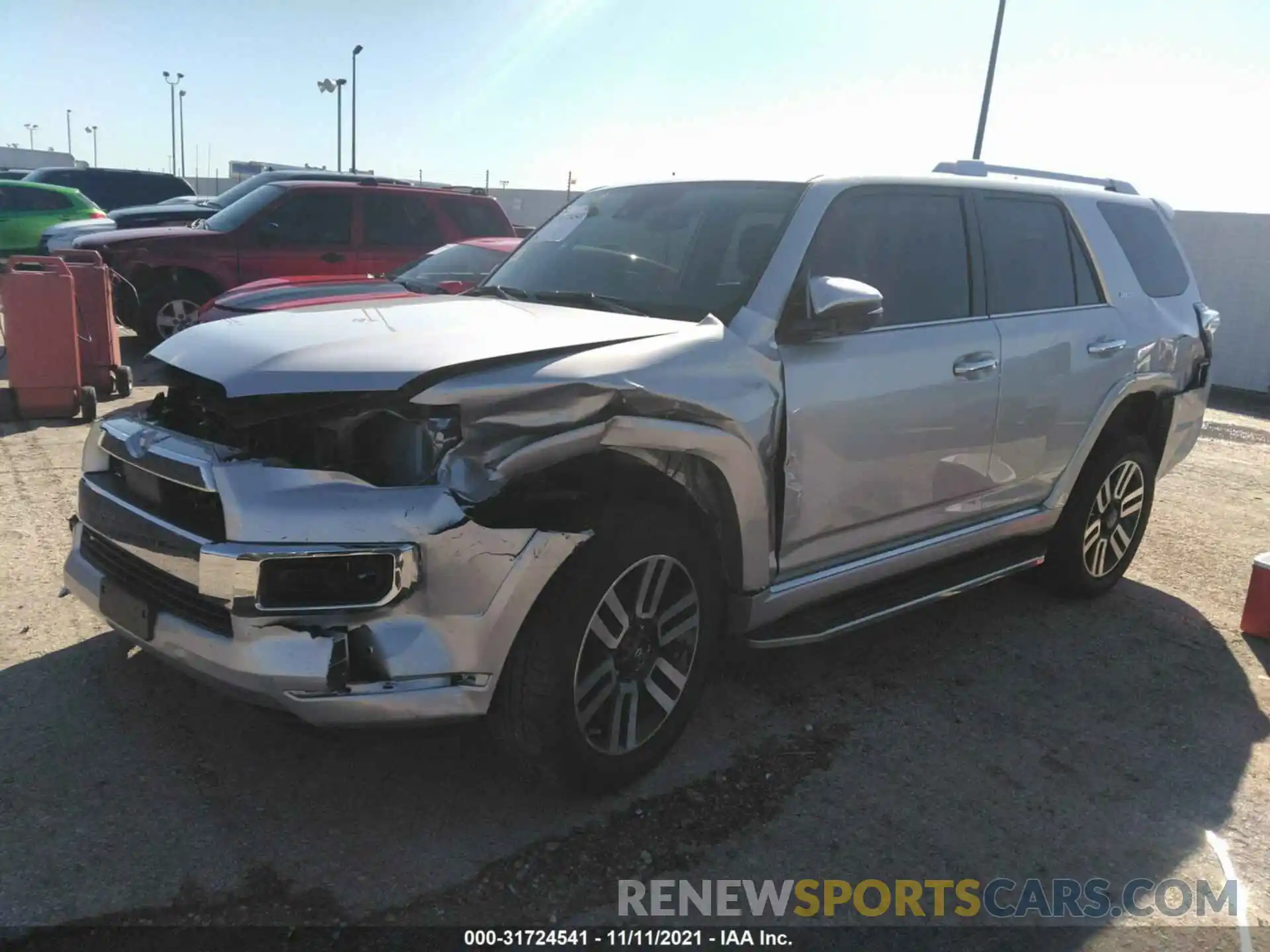 2 Photograph of a damaged car JTEDU5JR4M5233044 TOYOTA 4RUNNER 2021